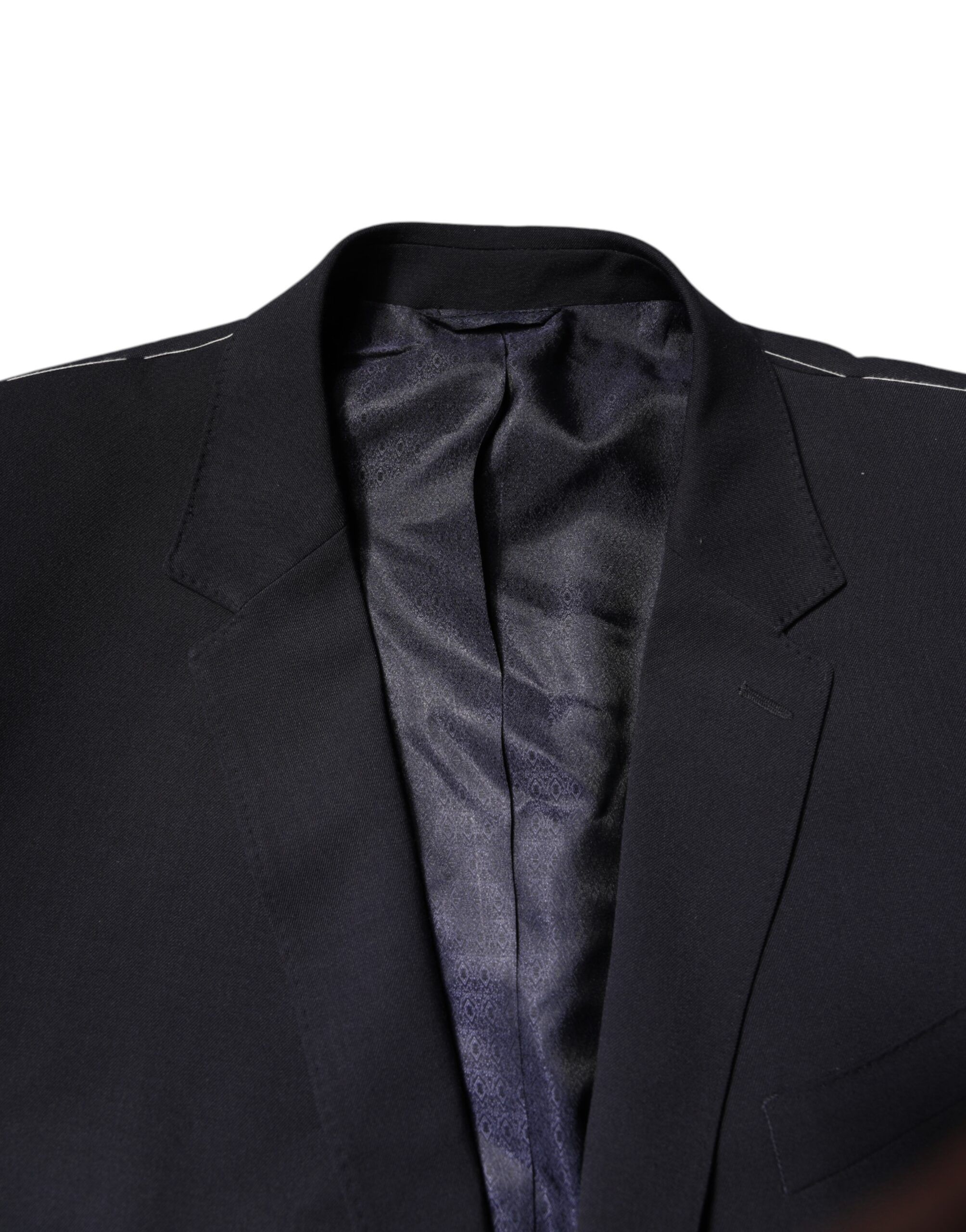 Dark Wool Single Breasted Coat Men's Blazer - Dolce & Gabbana - Modalova