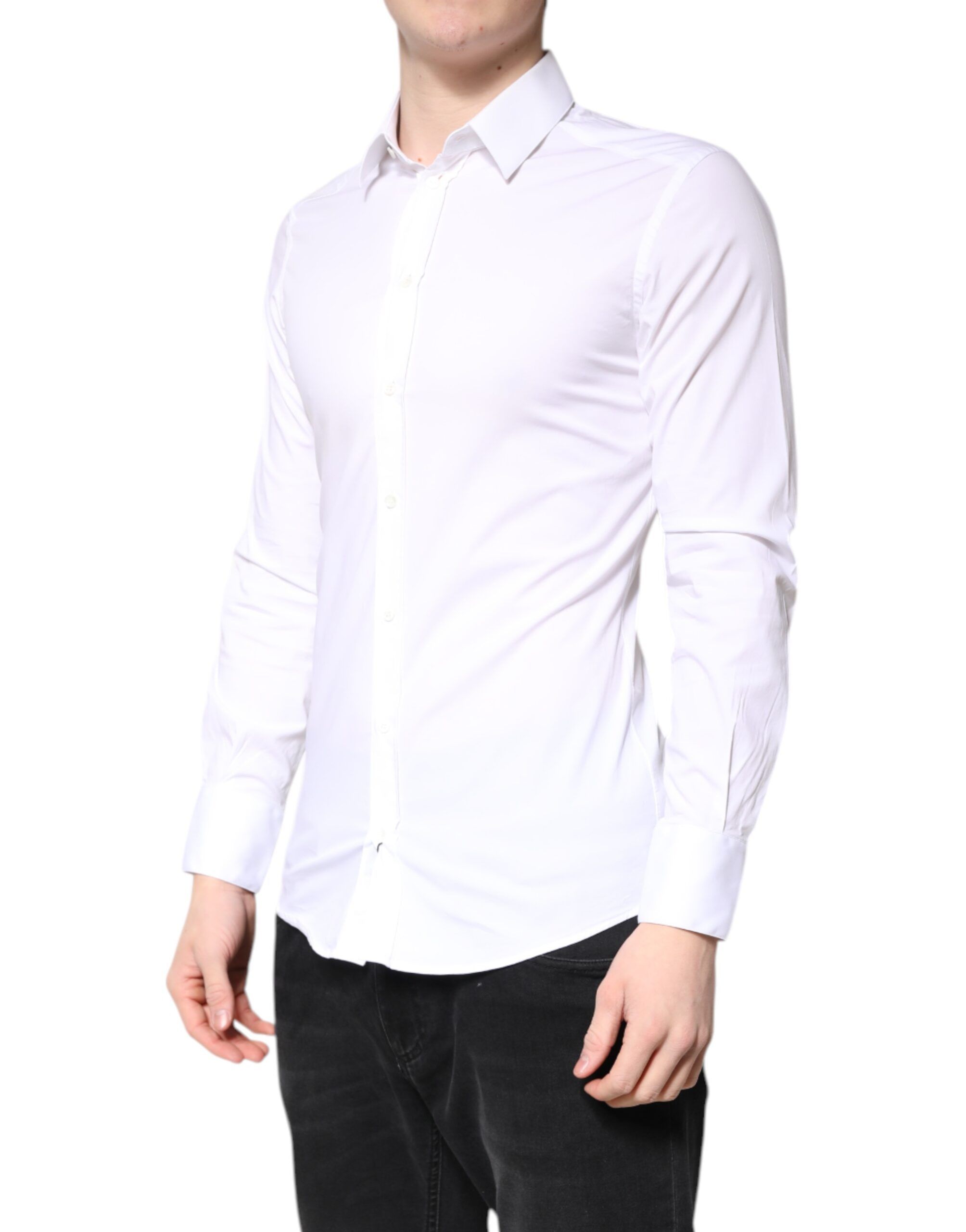 Cotton GOLD Dress Formal Collared Men's Shirt (Pre-Owned) - Dolce & Gabbana - Modalova