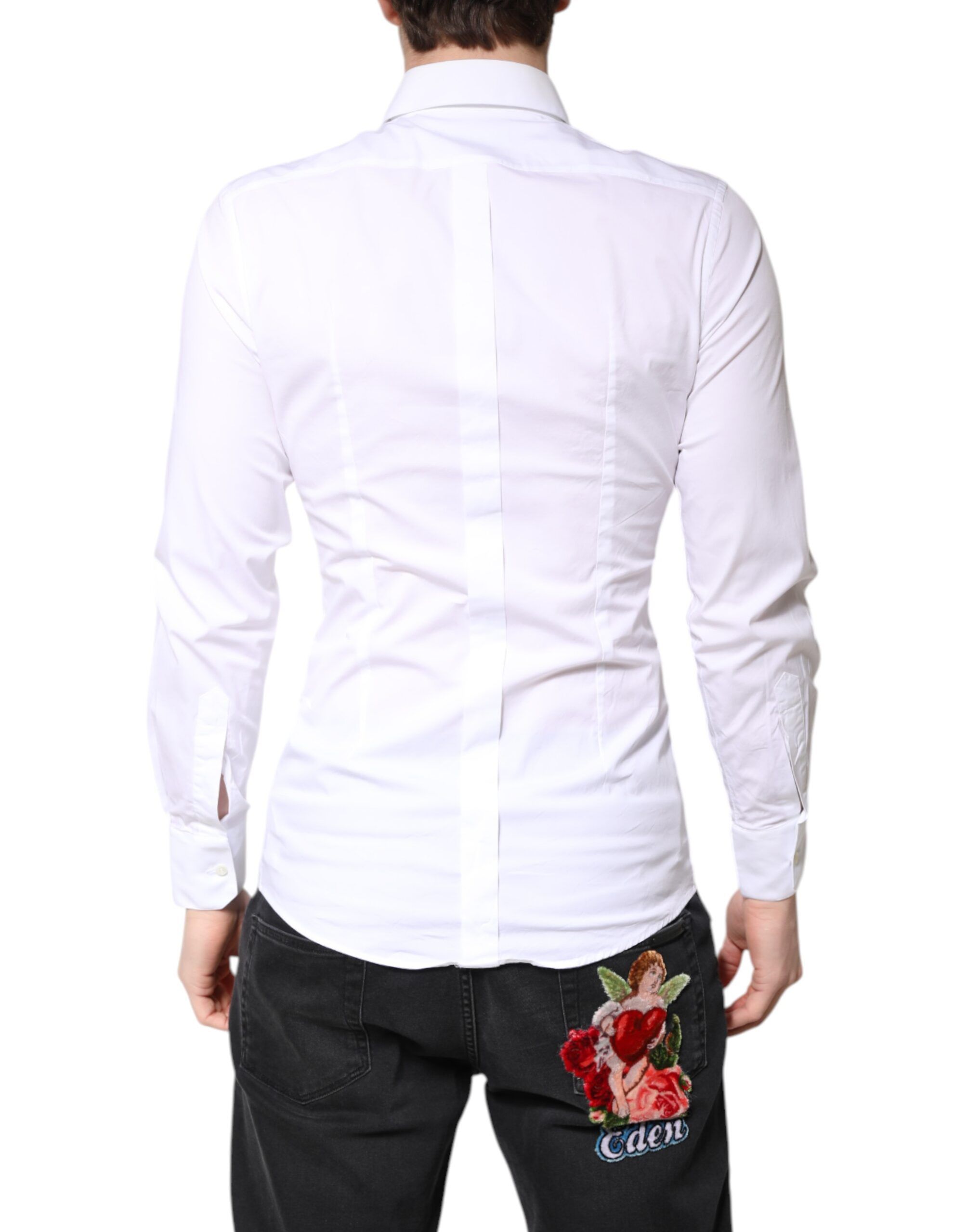 Cotton GOLD Dress Formal Collared Men's Shirt (Pre-Owned) - Dolce & Gabbana - Modalova