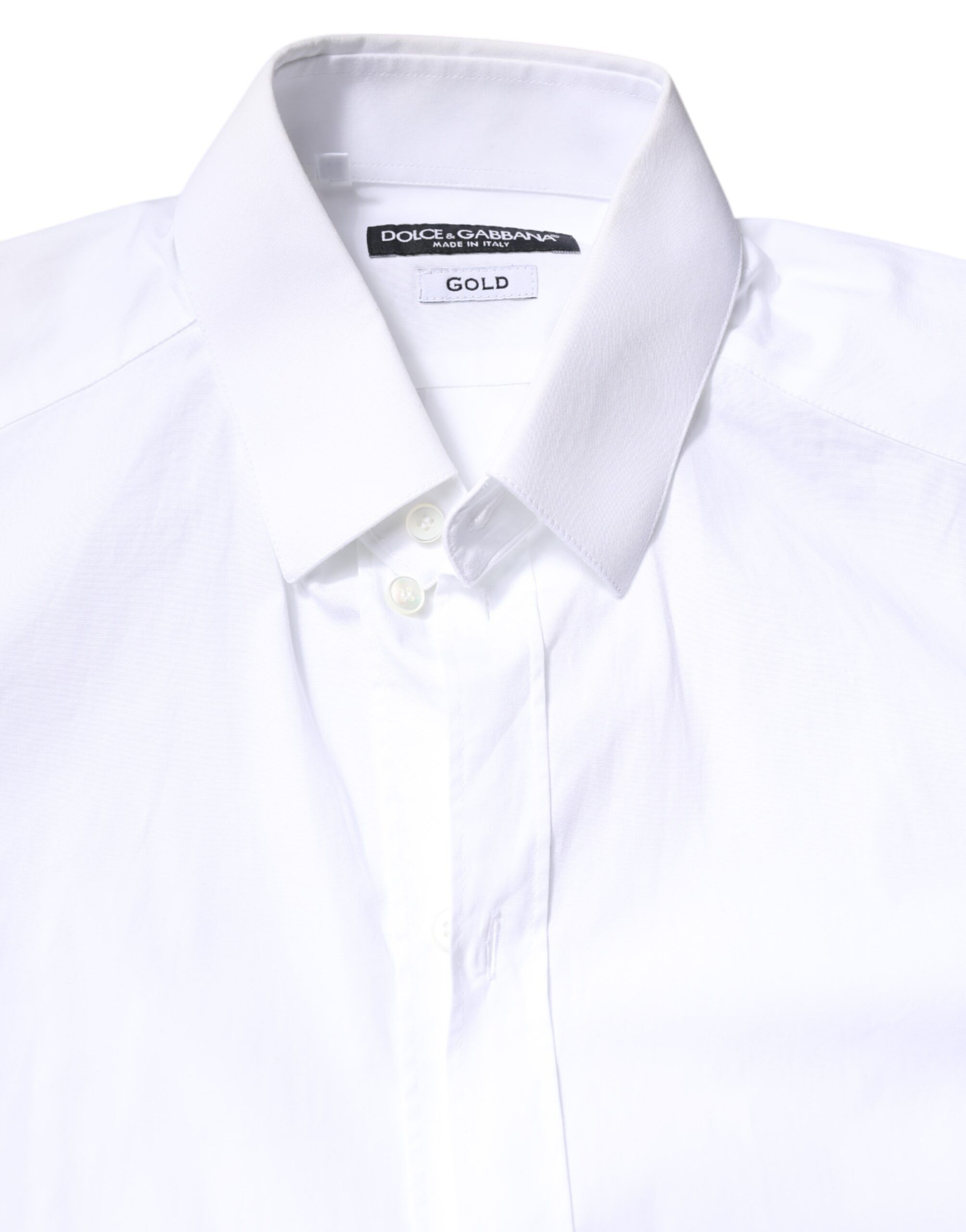 Cotton GOLD Dress Formal Collared Men's Shirt (Pre-Owned) - Dolce & Gabbana - Modalova