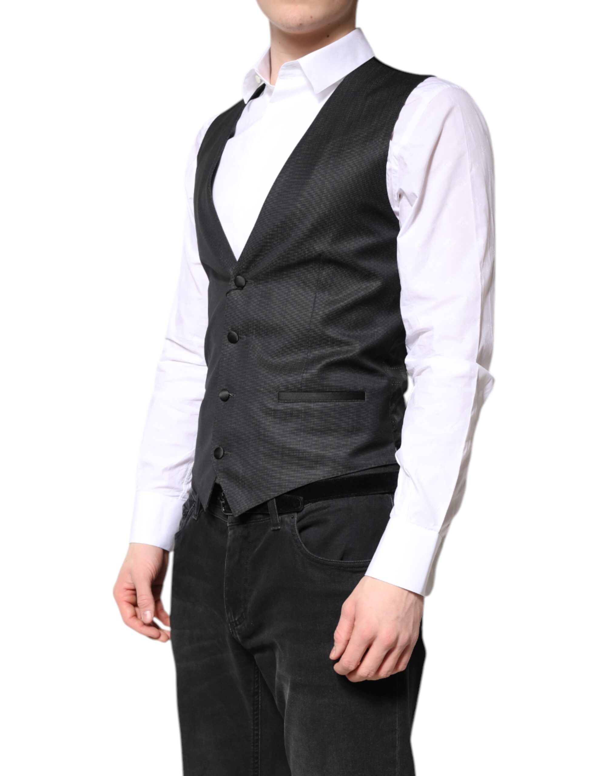 Wool Waistcoat Dress Formal Men's Vest - Dolce & Gabbana - Modalova