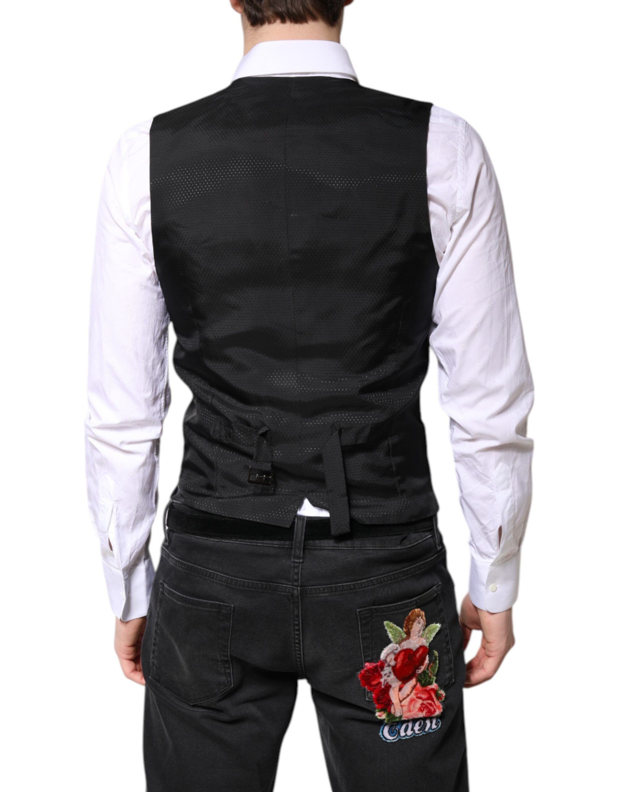 Wool Waistcoat Dress Formal Men's Vest - Dolce & Gabbana - Modalova