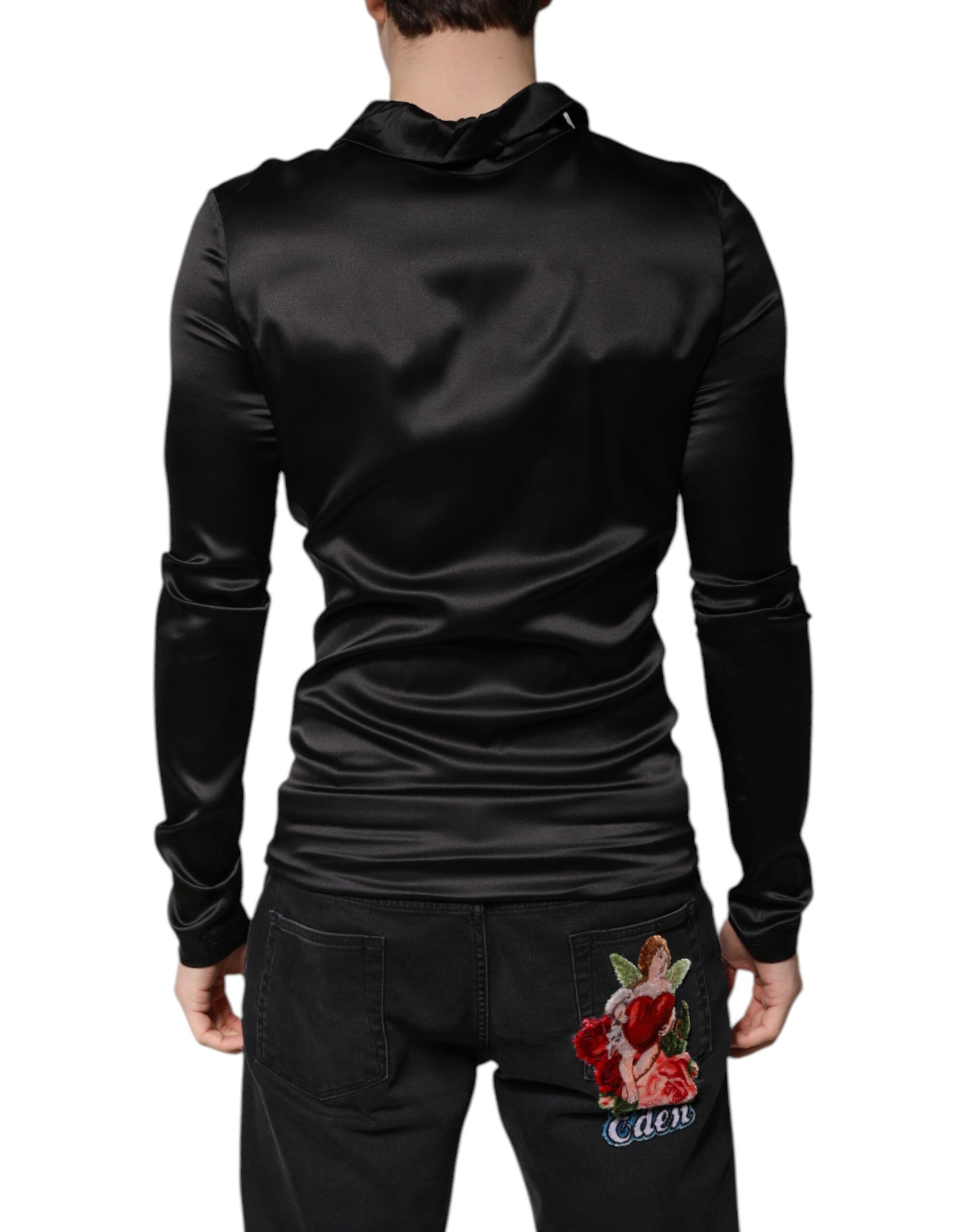Silk Turtleneck Men Pullover Men's Sweater - Dolce & Gabbana - Modalova
