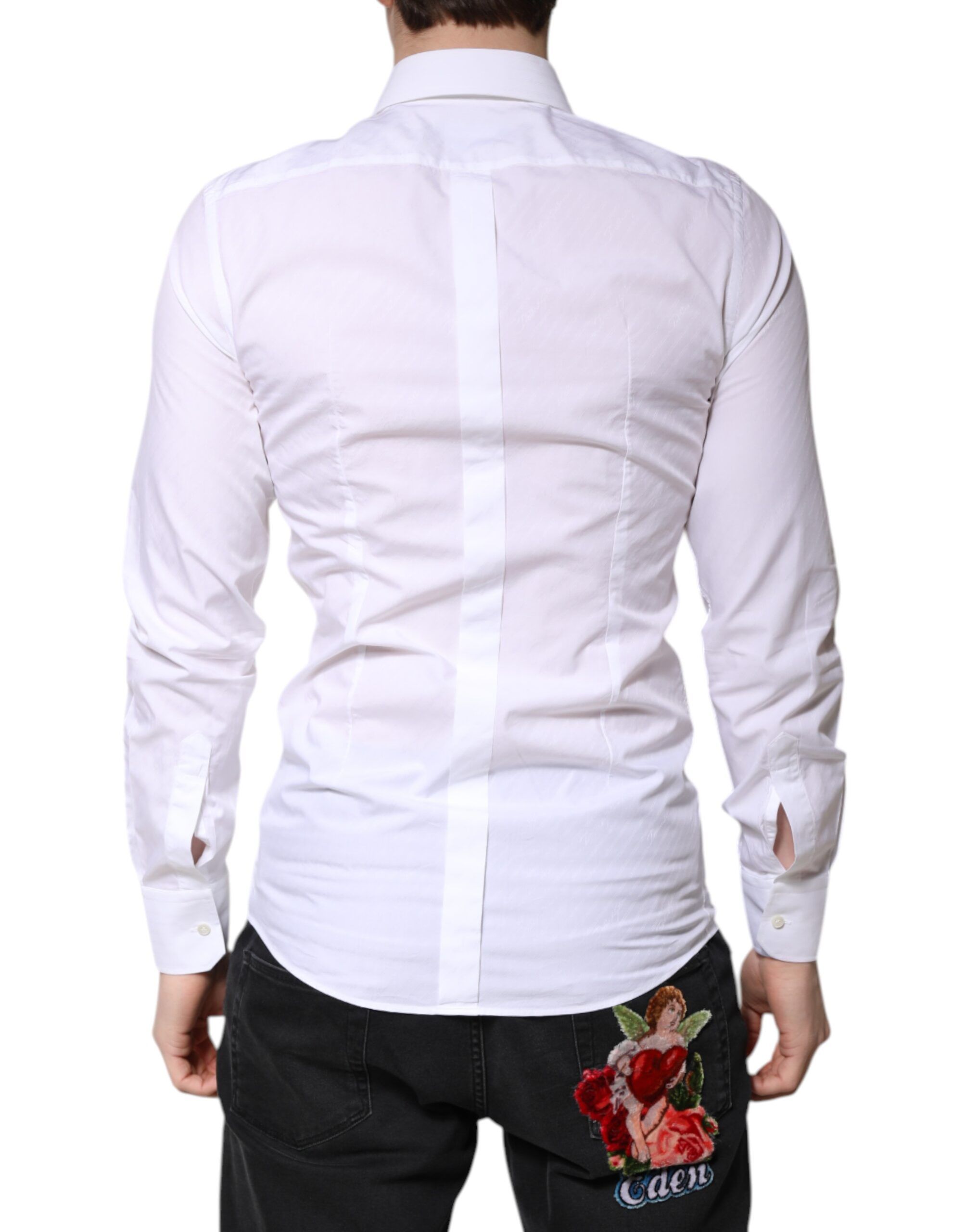 Cotton GOLD Dress Formal Collared Men's Shirt (Pre-Owned) - Dolce & Gabbana - Modalova