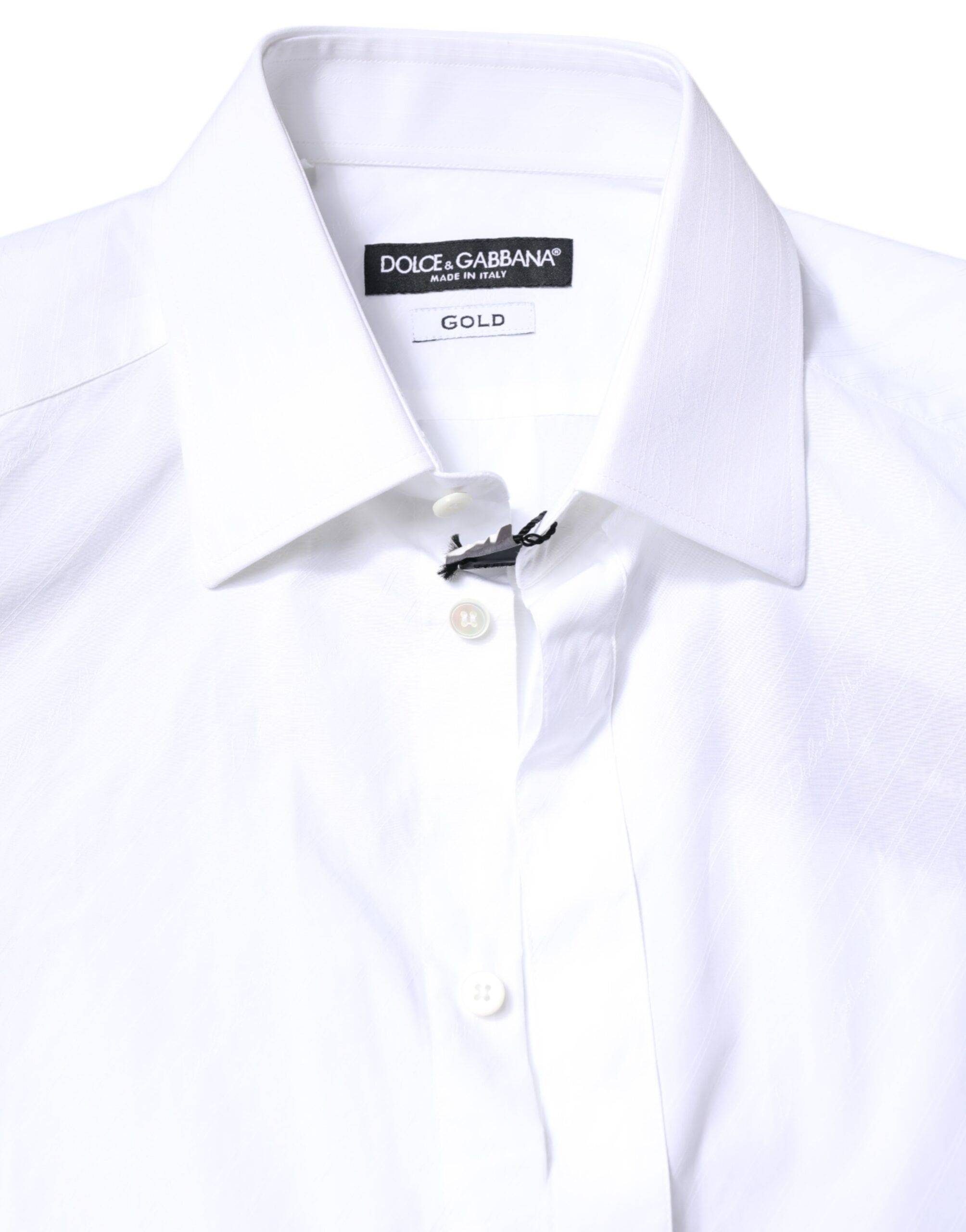 Cotton GOLD Dress Formal Collared Men's Shirt (Pre-Owned) - Dolce & Gabbana - Modalova