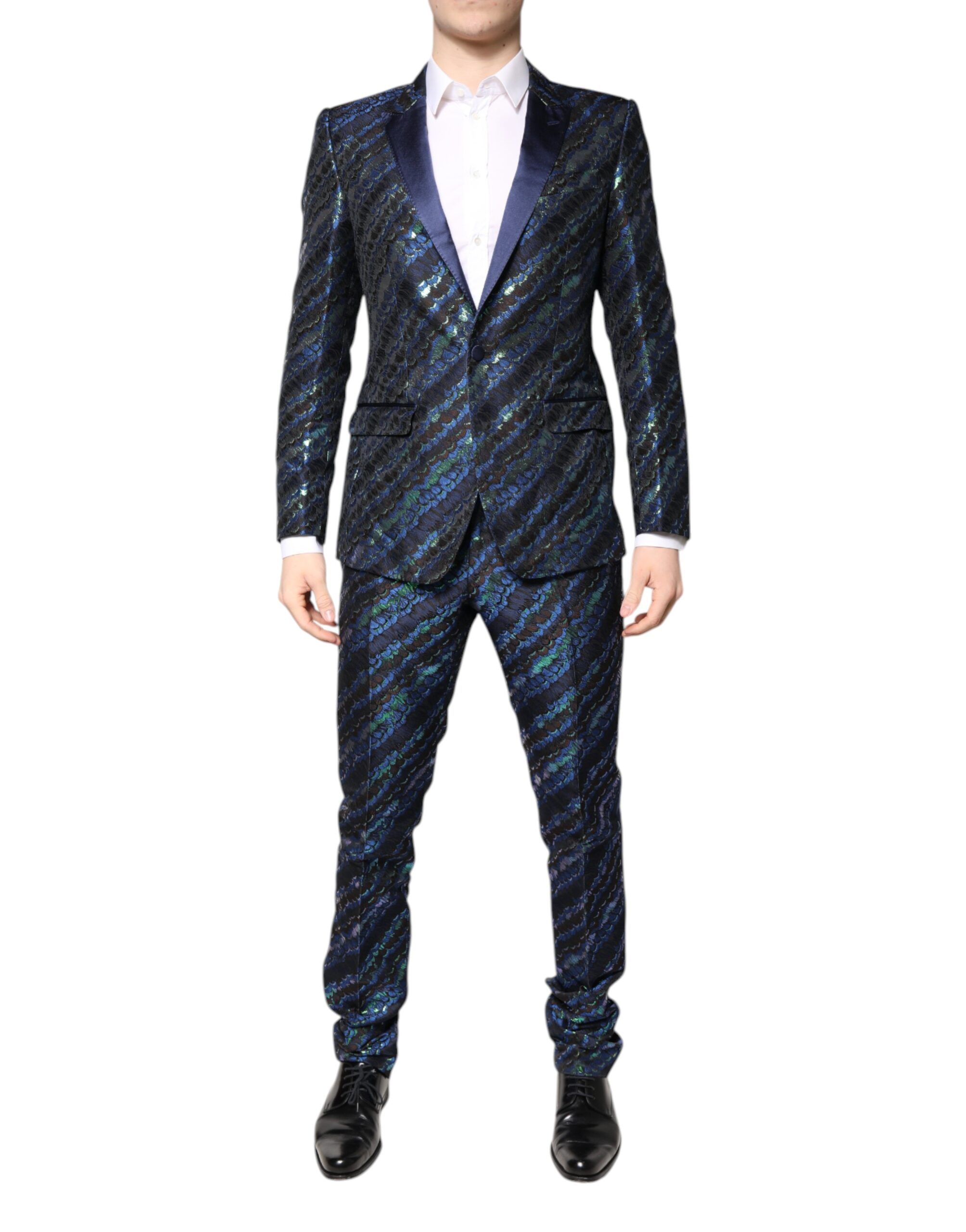 Polyester Jacquard 2 Piece Men's Suit - Dolce & Gabbana - Modalova