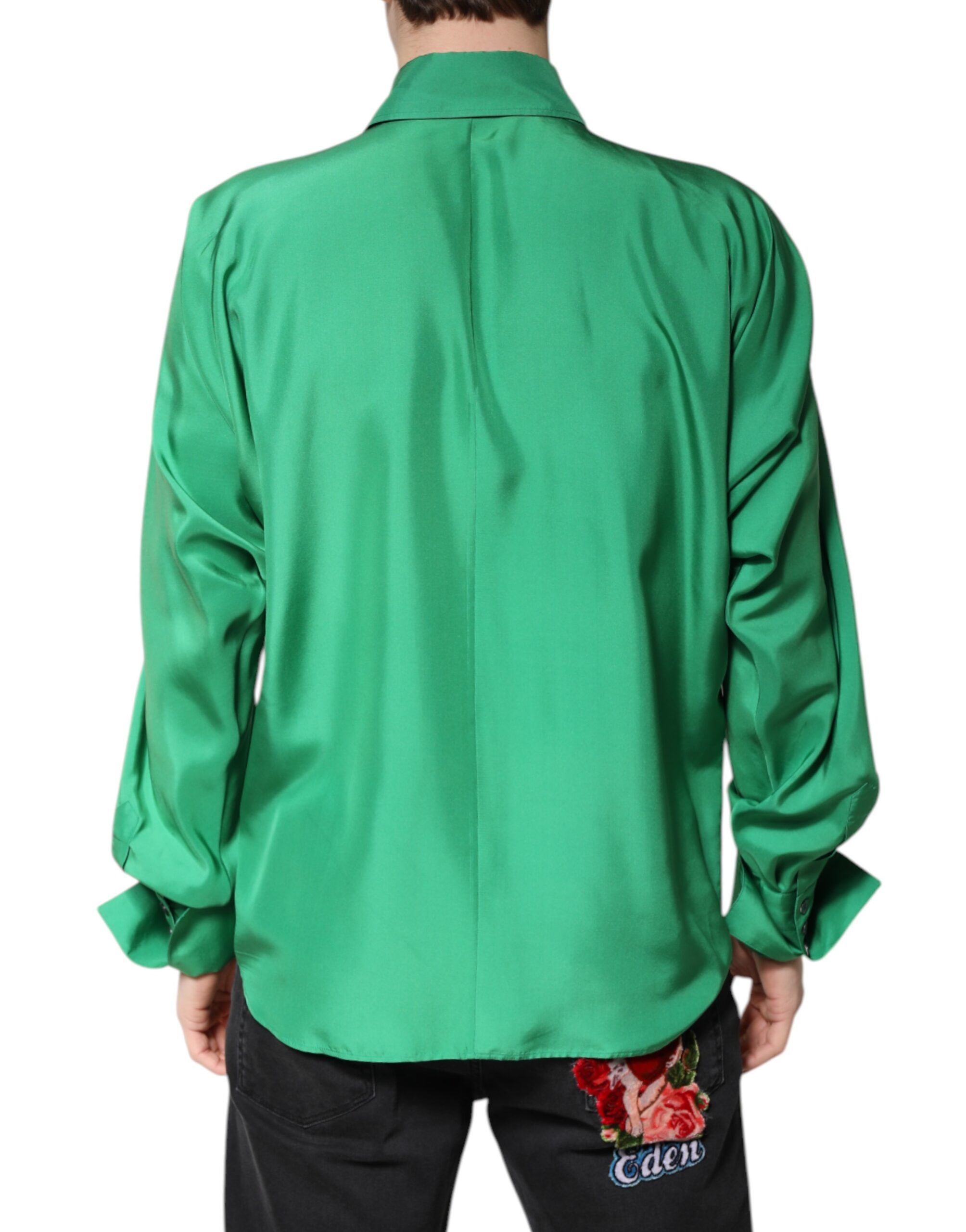 Silk Satin Long Sleeves Casual Men's Shirt (Pre-Owned) - Dolce & Gabbana - Modalova