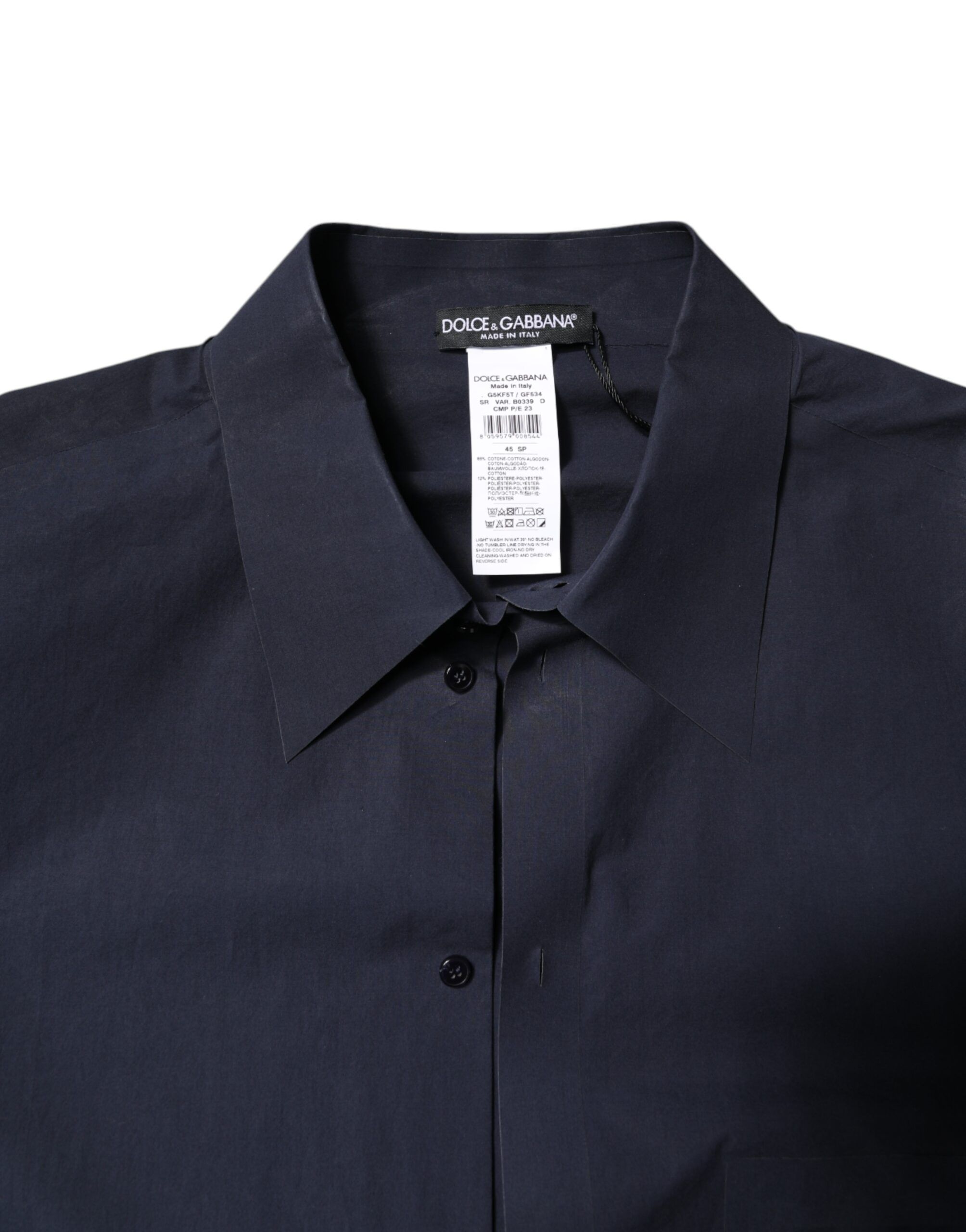 Dark Cotton Long Sleeve Men's Shirt - Dolce & Gabbana - Modalova