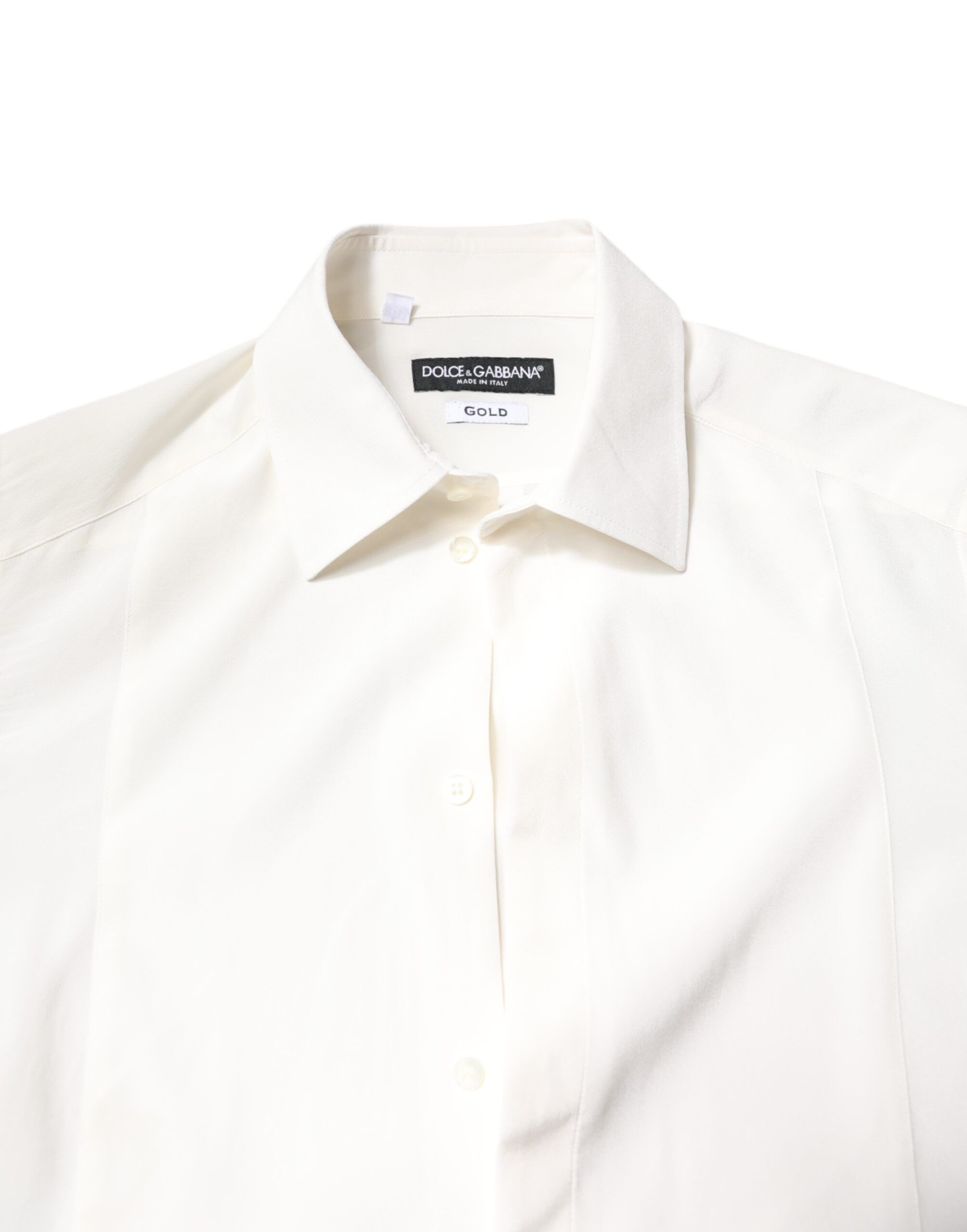 Silk GOLD Dress Formal Collared Men's Shirt (Pre-Owned) - Dolce & Gabbana - Modalova