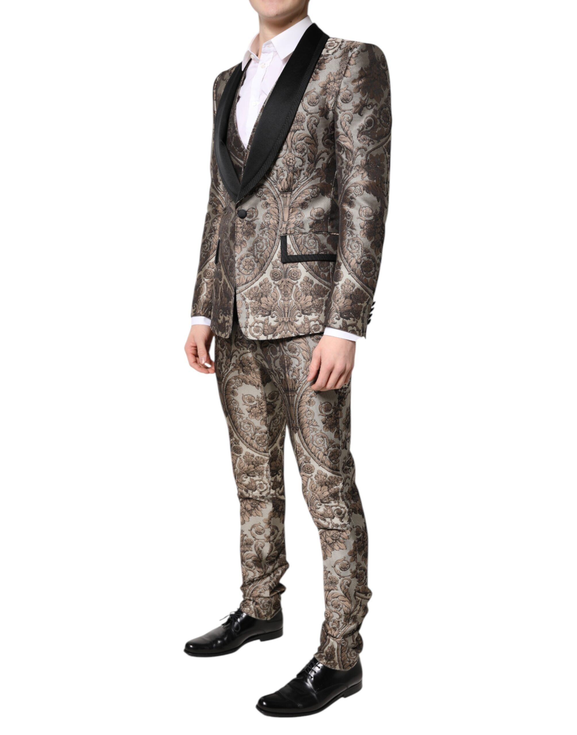 Jacquard Single Breasted 3 Piece Men's Suit - Dolce & Gabbana - Modalova