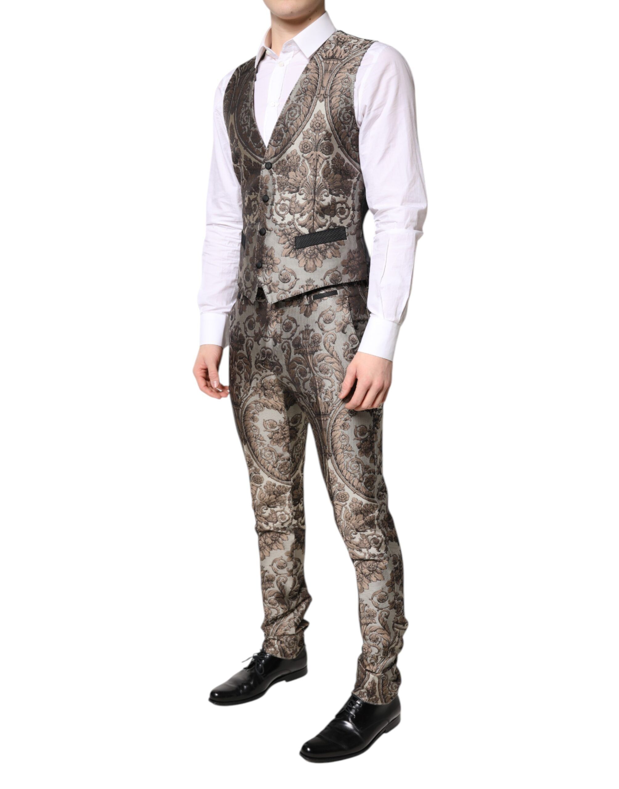 Jacquard Single Breasted 3 Piece Men's Suit - Dolce & Gabbana - Modalova