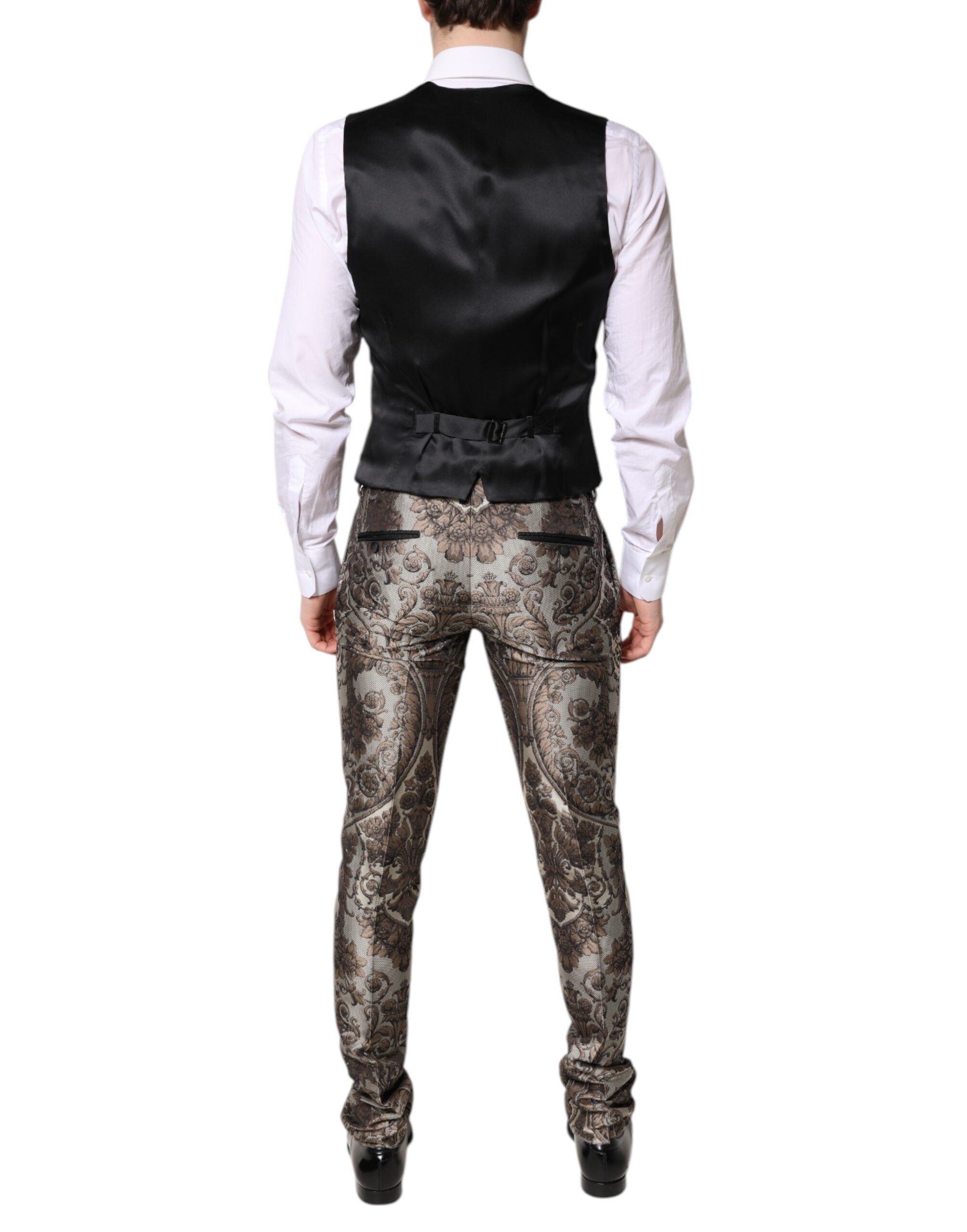 Jacquard Single Breasted 3 Piece Men's Suit - Dolce & Gabbana - Modalova