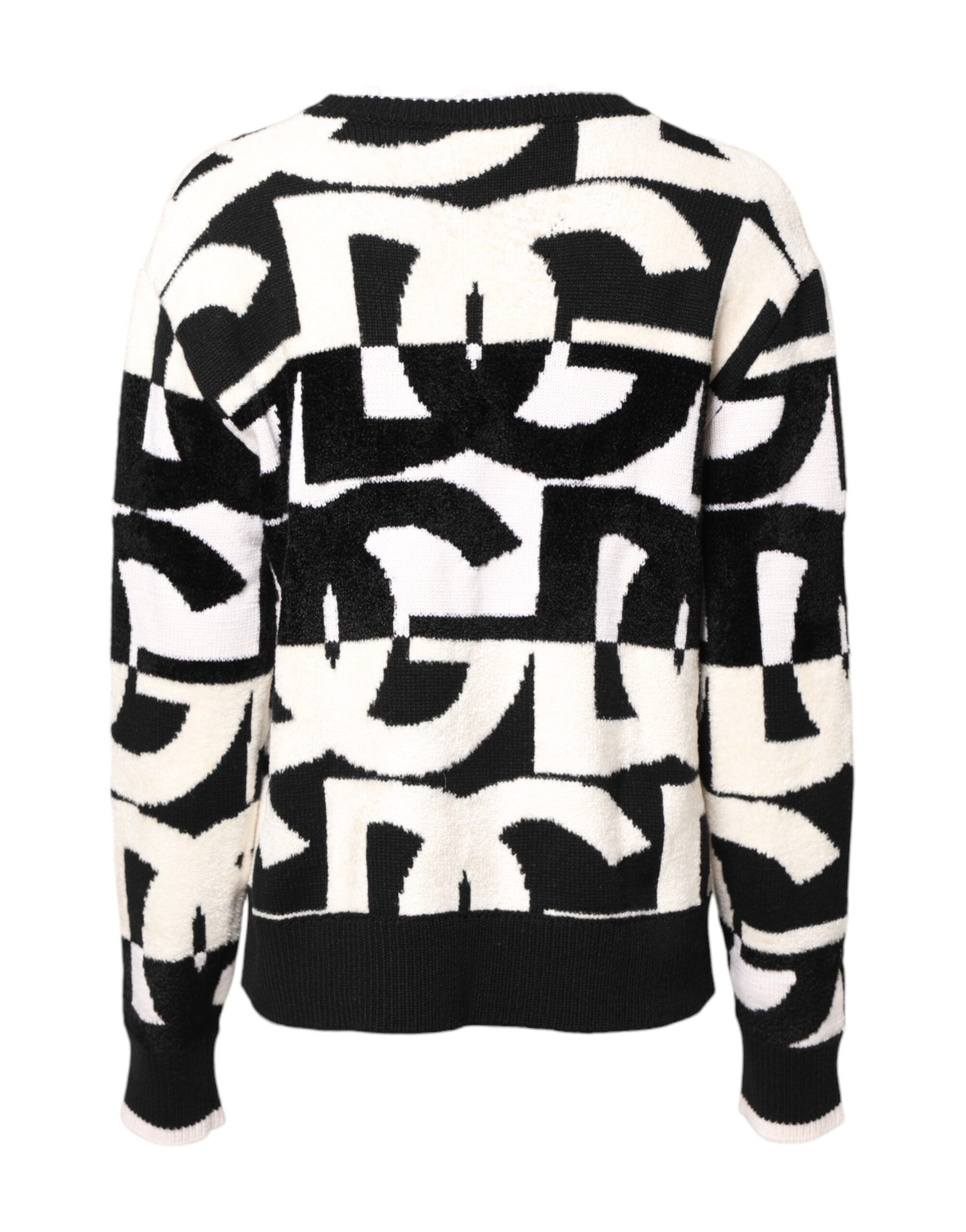 White Black Logo Print Women Pullover Women's Sweater - Dolce & Gabbana - Modalova