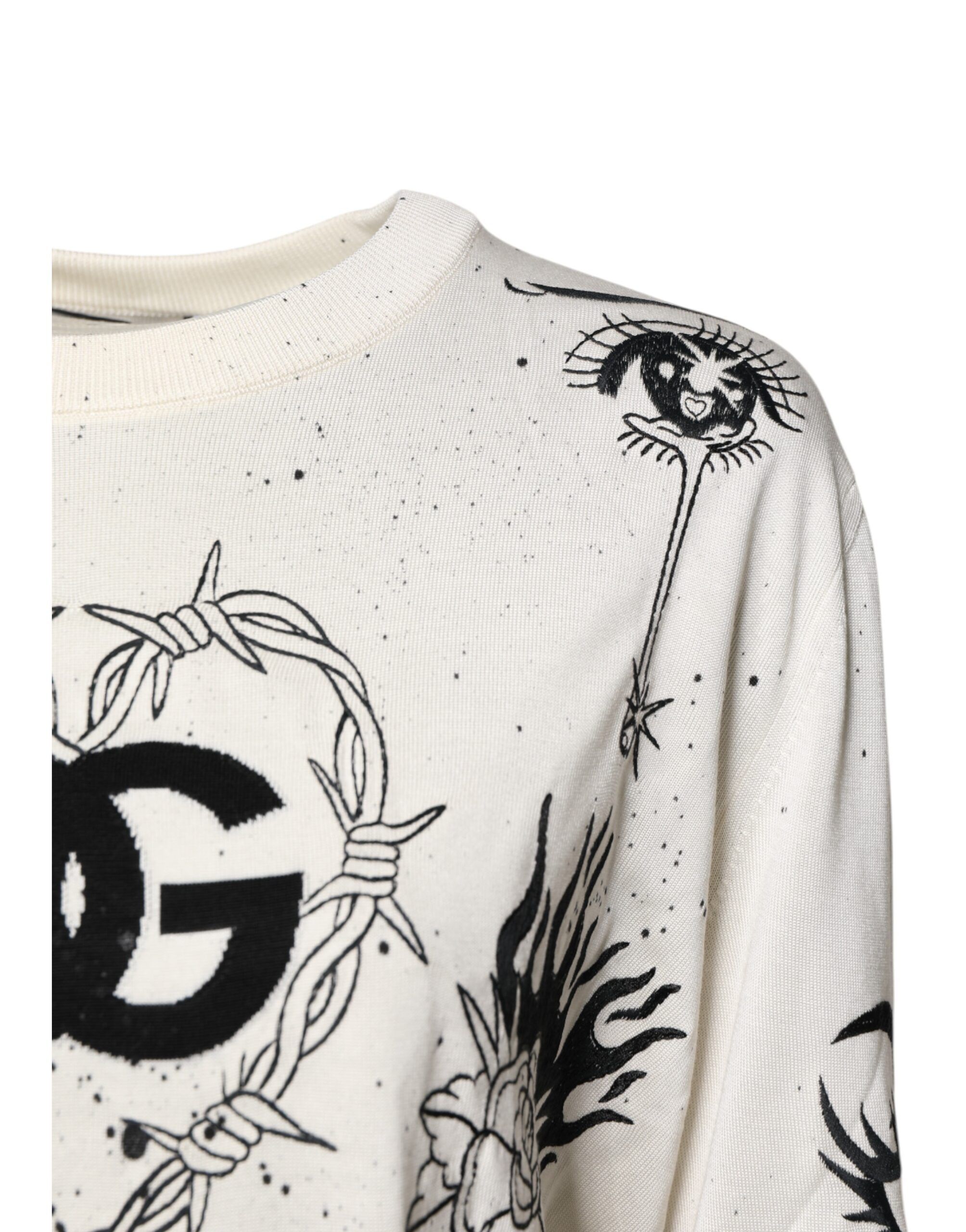 Logo Angel Print Women Pullover Women's Sweater (Pre-Owned) - Dolce & Gabbana - Modalova