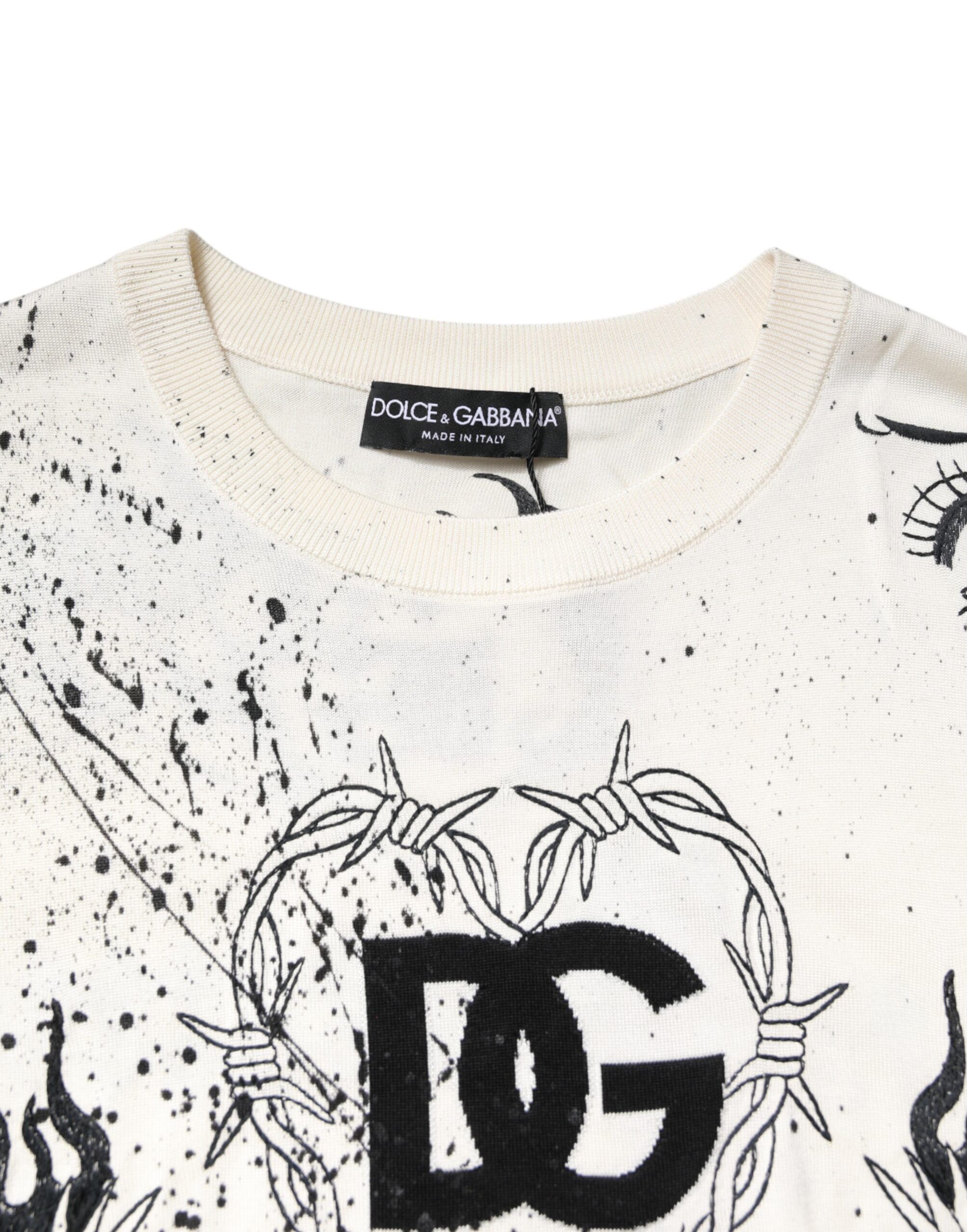 Logo Angel Print Women Pullover Women's Sweater (Pre-Owned) - Dolce & Gabbana - Modalova
