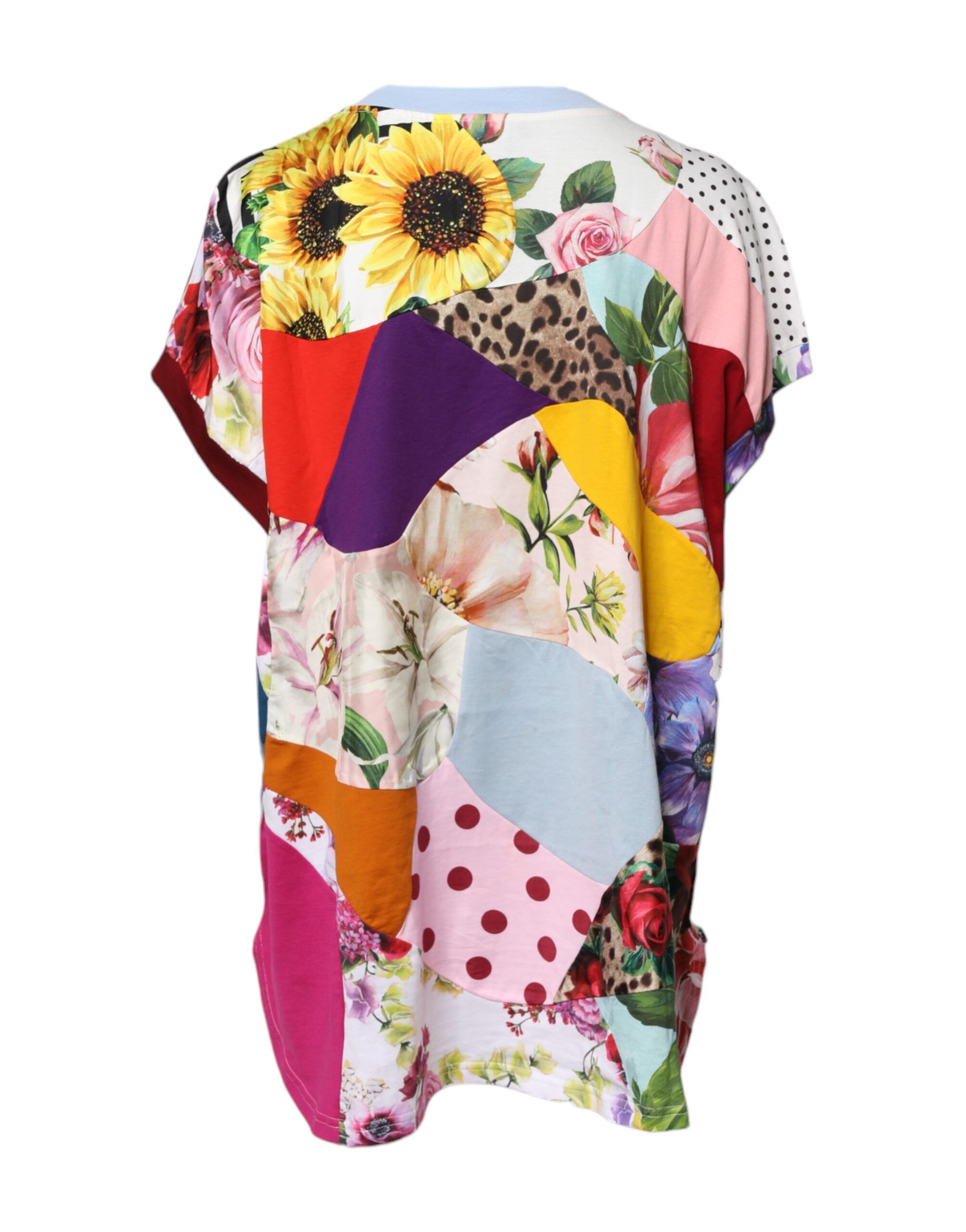 Patchwork Short Sleeve Blouse Women's Top - Dolce & Gabbana - Modalova