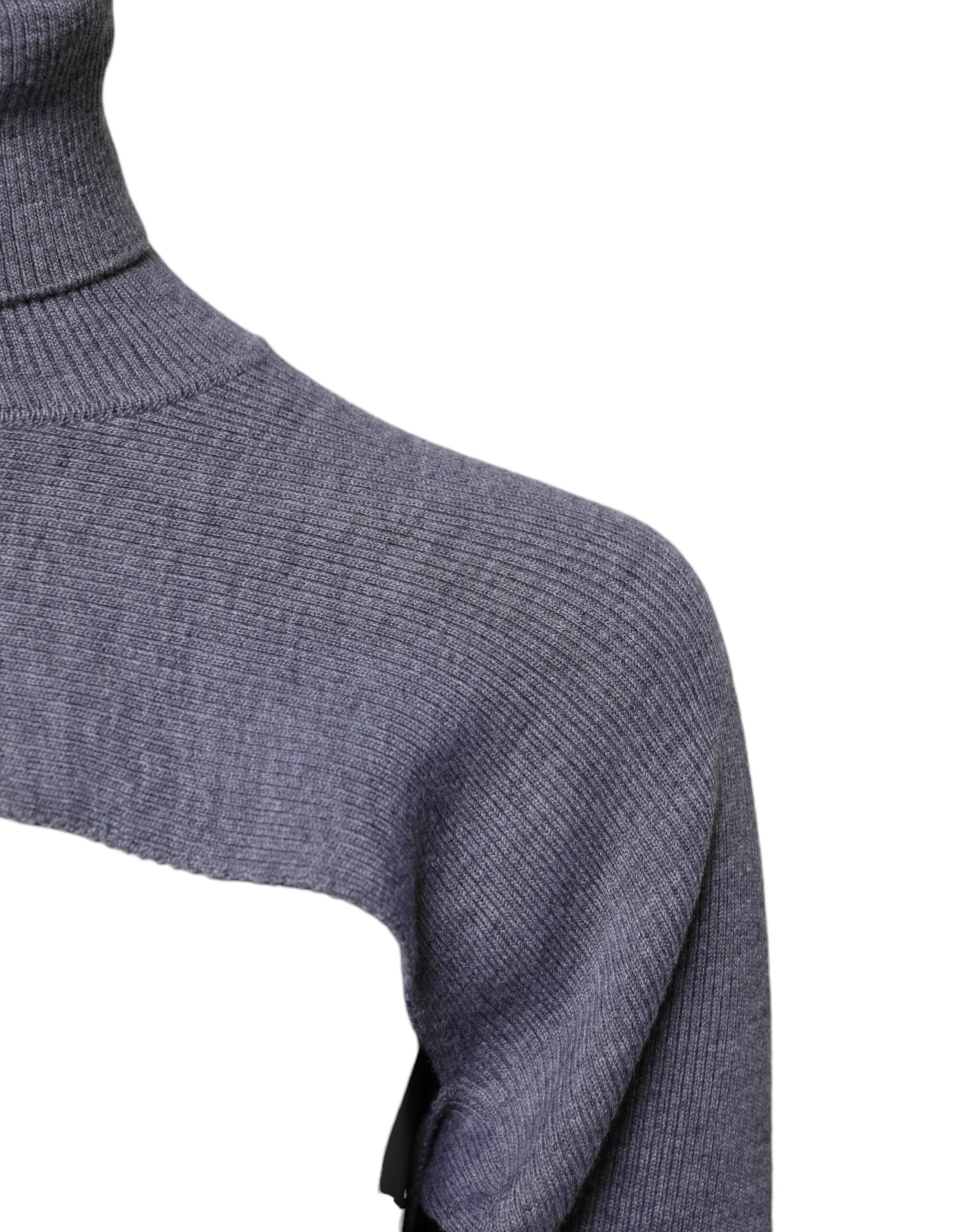 Wool Knit Turtleneck Cropped Top Women's Sweater - Dolce & Gabbana - Modalova