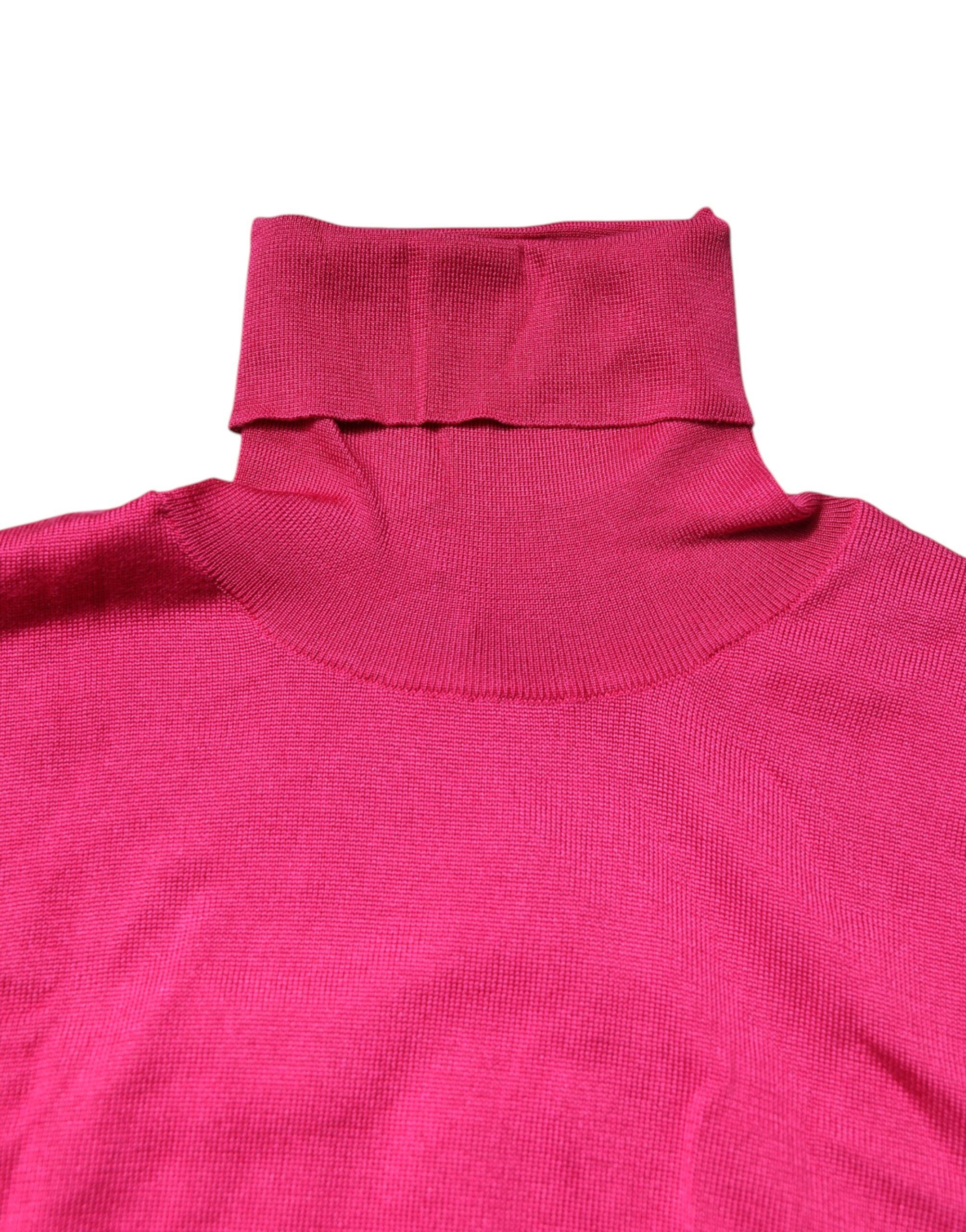 Silk Knitted Turtleneck Cropped Women's Top - Dolce & Gabbana - Modalova