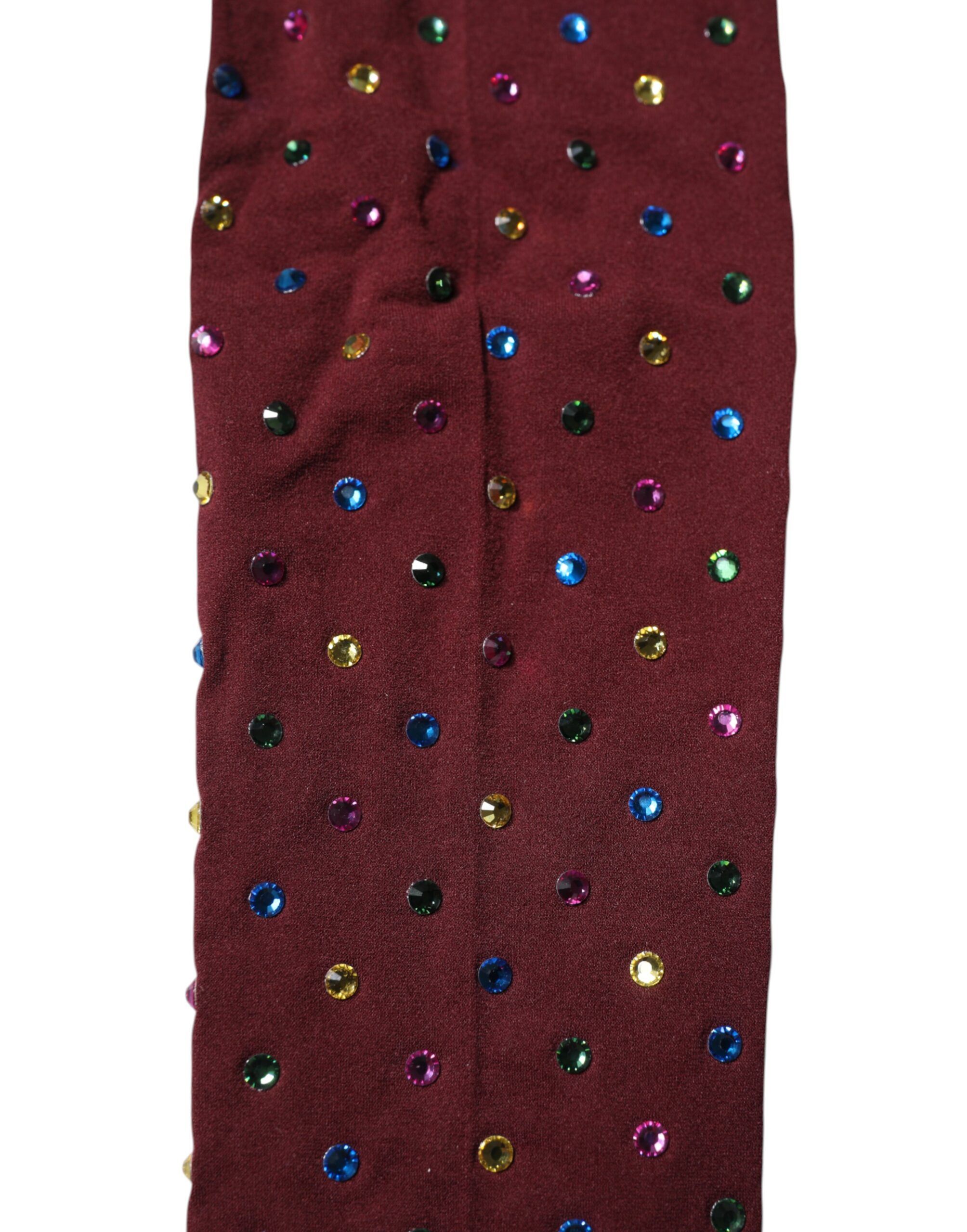 Nylon Crystal Embellished Pantyhose Women's Tights - Dolce & Gabbana - Modalova