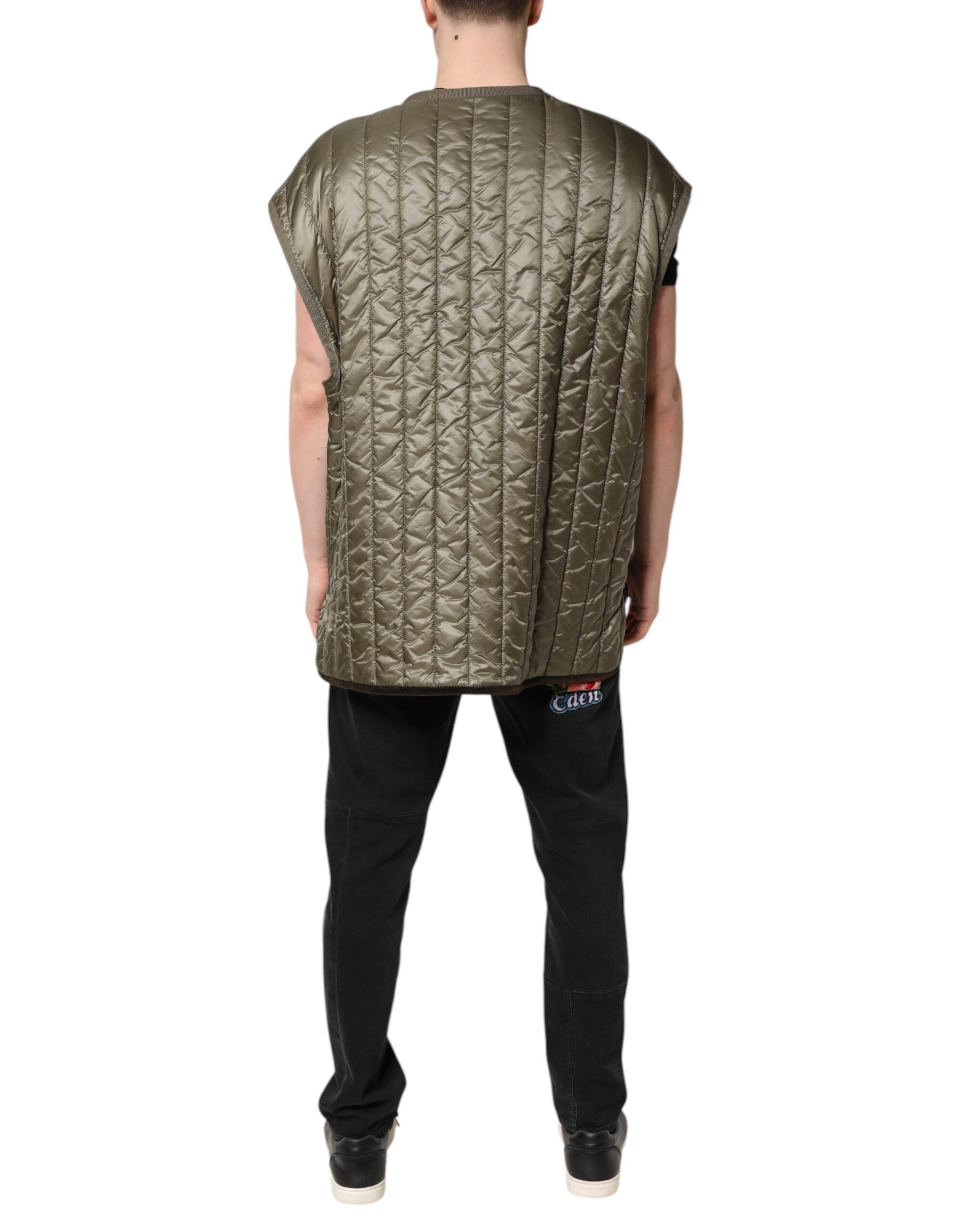Logo Plaque Quilted Vest Men's Jacket - Dolce & Gabbana - Modalova