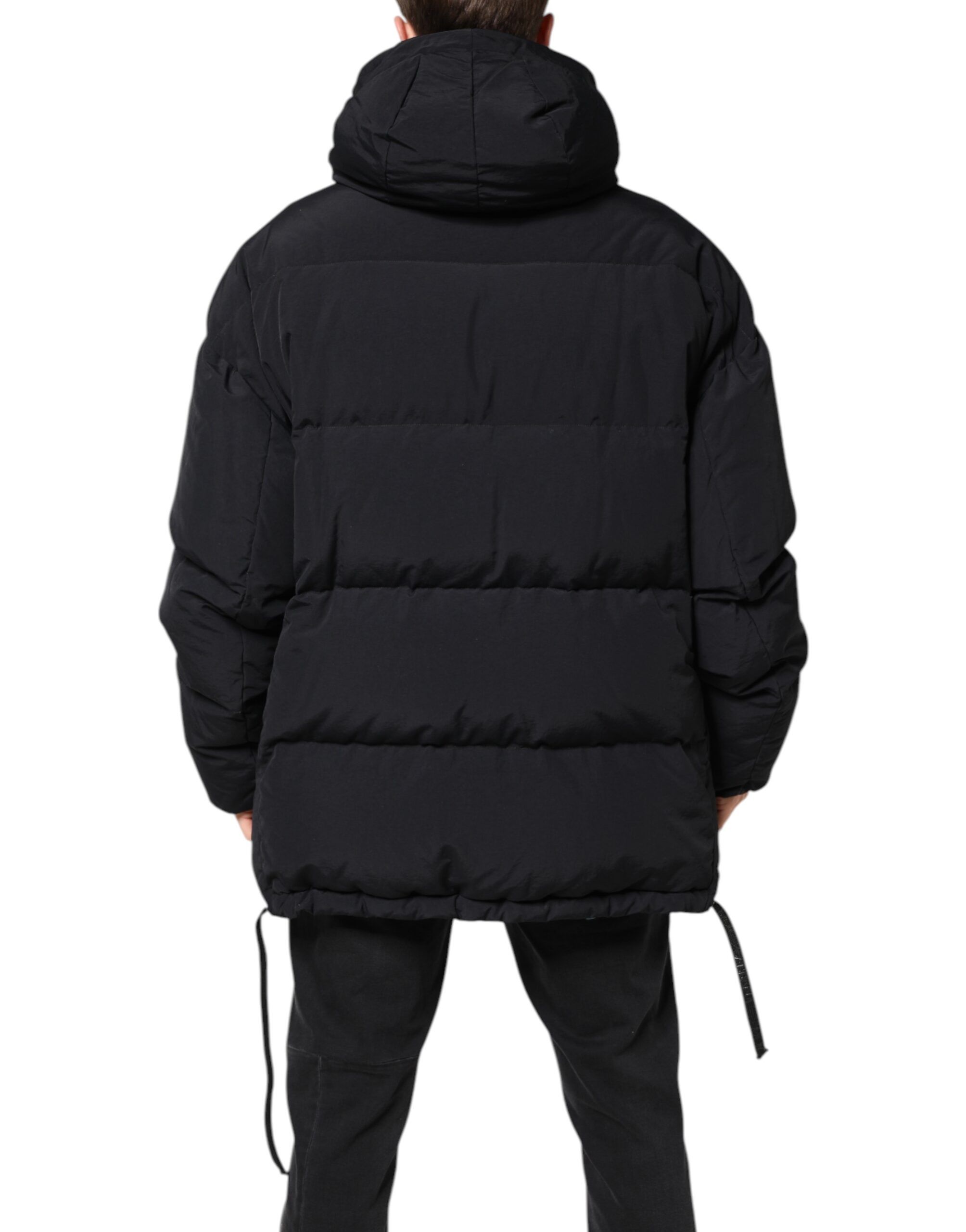 Nylon Full Zip Hooded Parka Men's Jacket - Dolce & Gabbana - Modalova