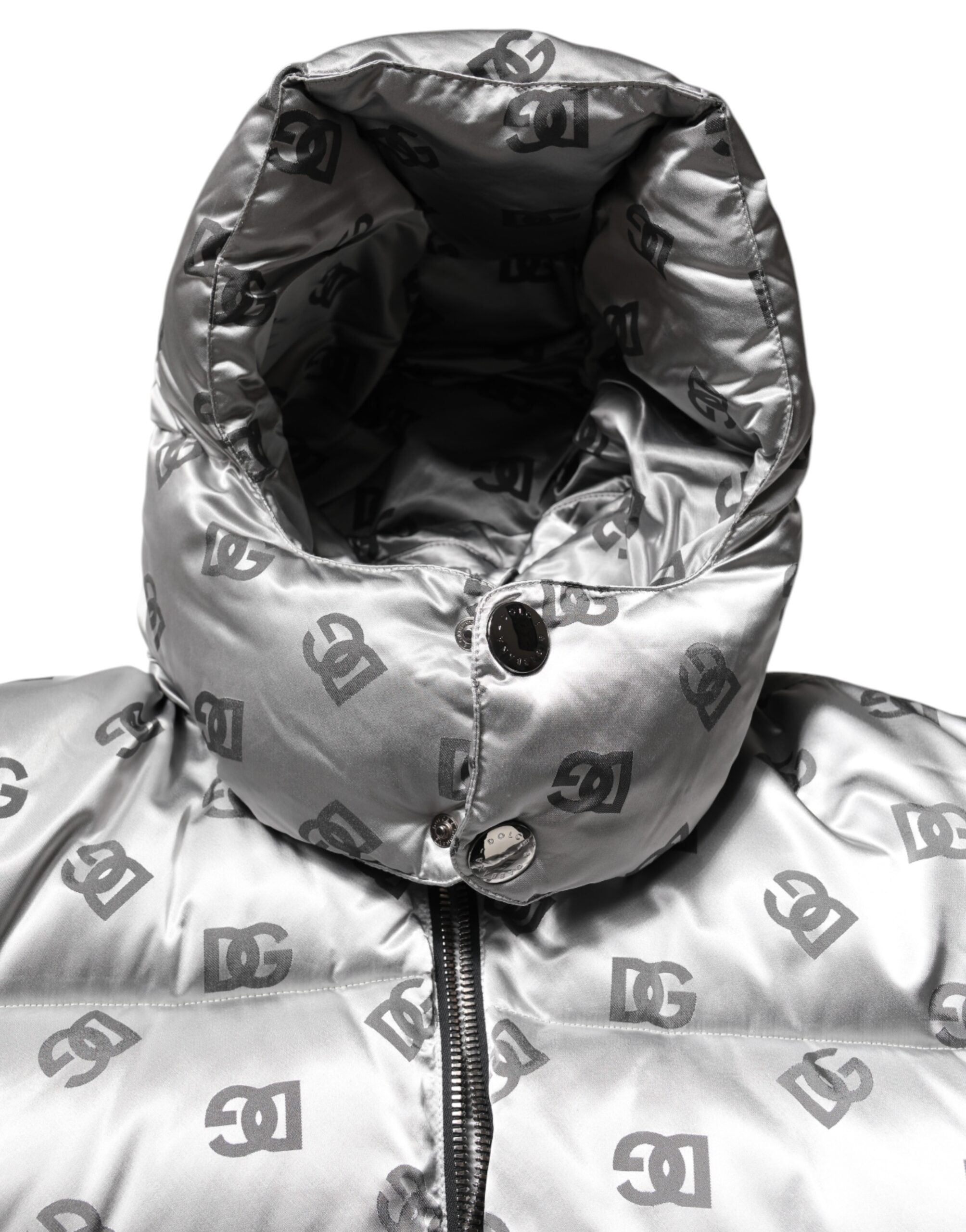 Logo Full Zip Hooded Quilted Men's Jacket (Pre-Owned) - Dolce & Gabbana - Modalova