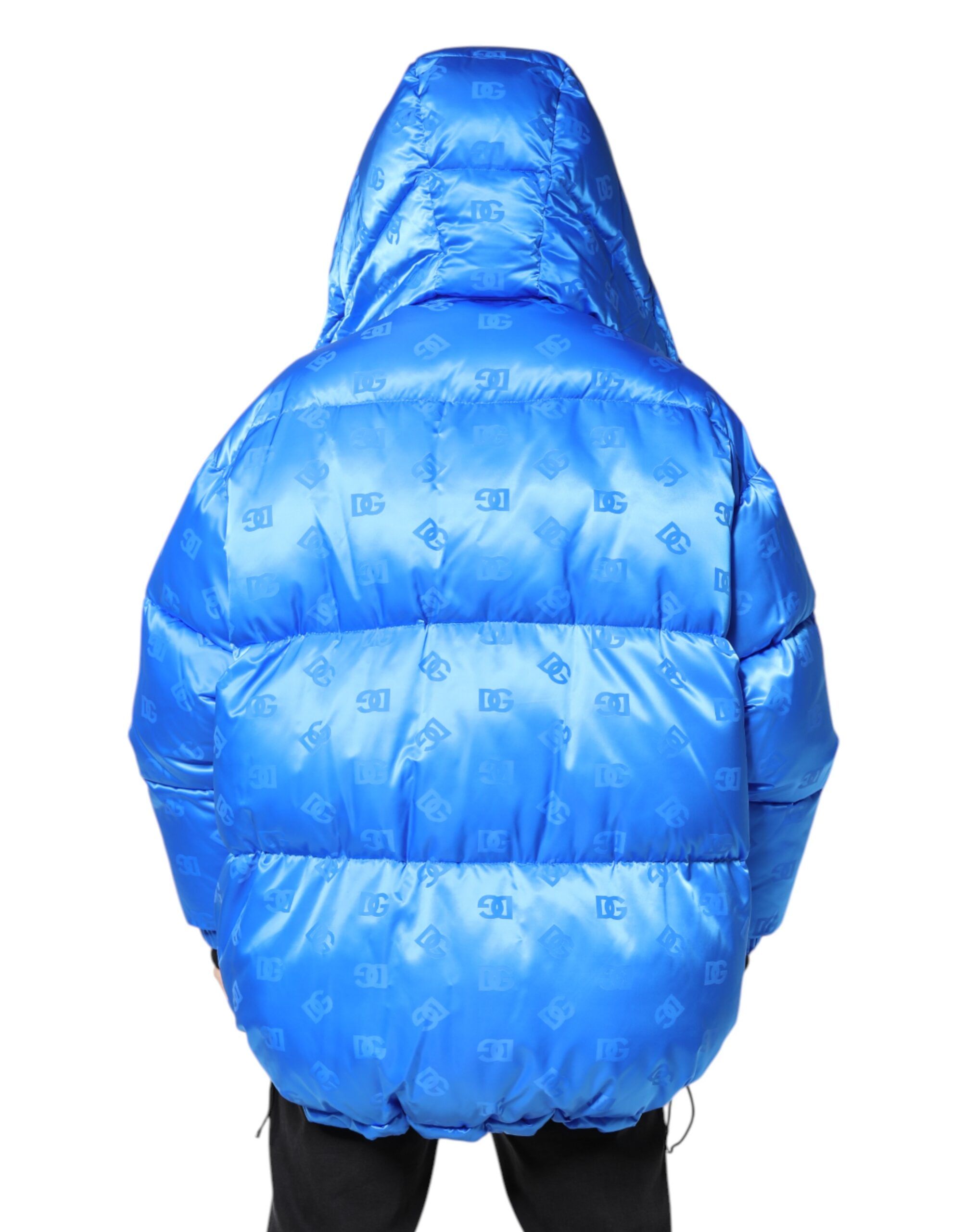 Logo Full Zip Hooded Quilted Men's Jacket - Dolce & Gabbana - Modalova