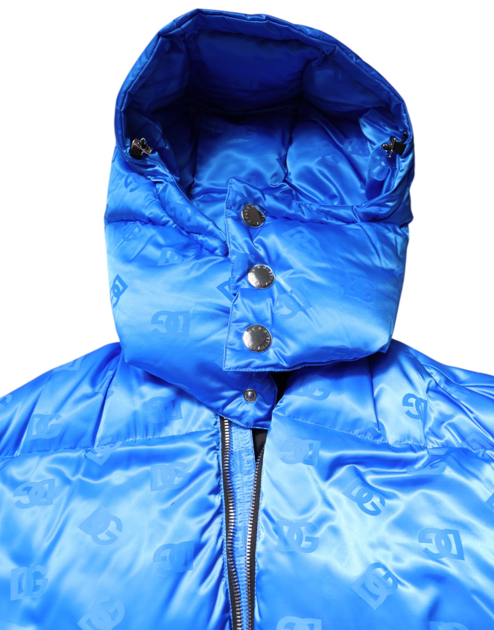 Logo Full Zip Hooded Quilted Men's Jacket - Dolce & Gabbana - Modalova