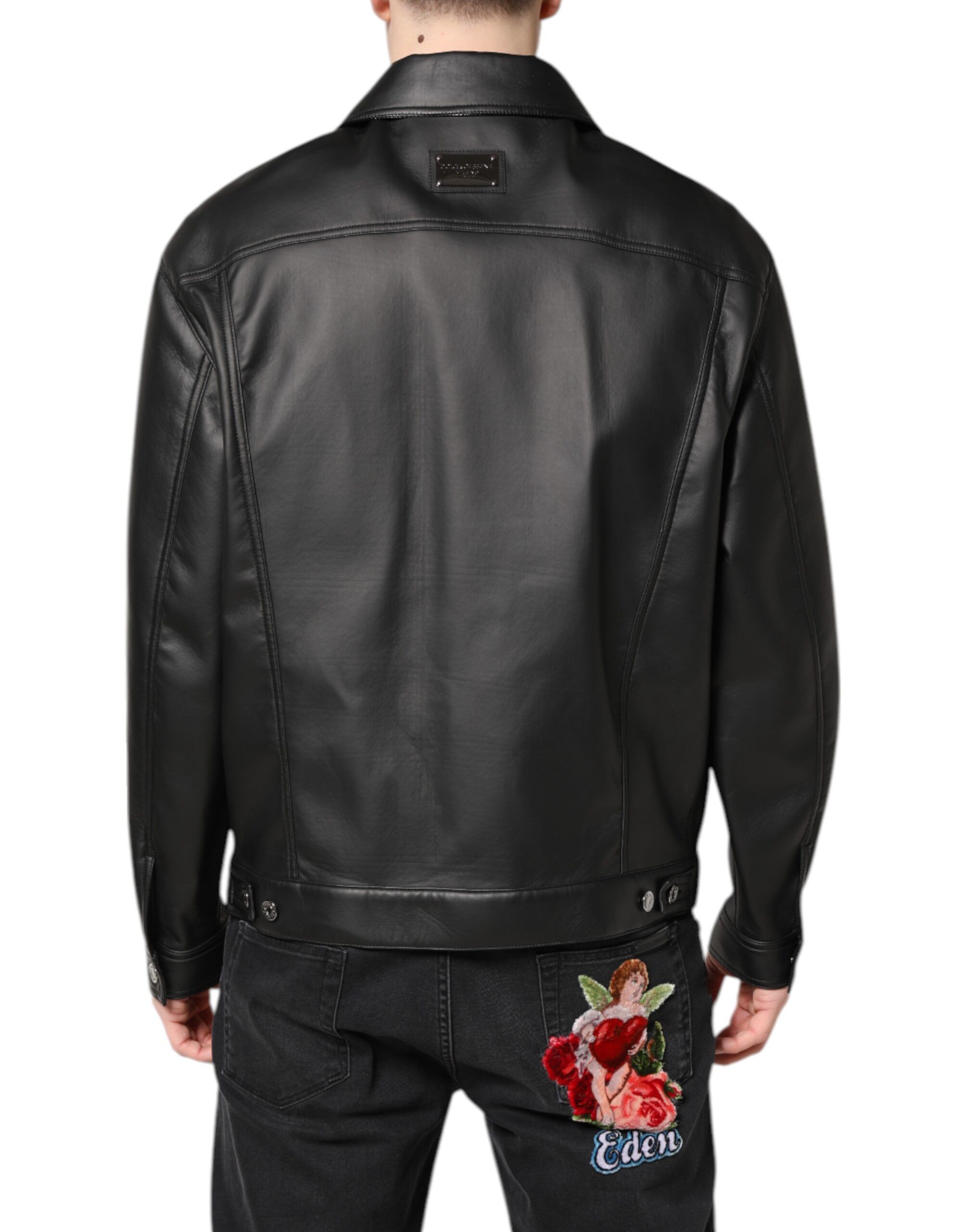 Polyester Button Down Biker Men's Jacket (Pre-Owned) - Dolce & Gabbana - Modalova