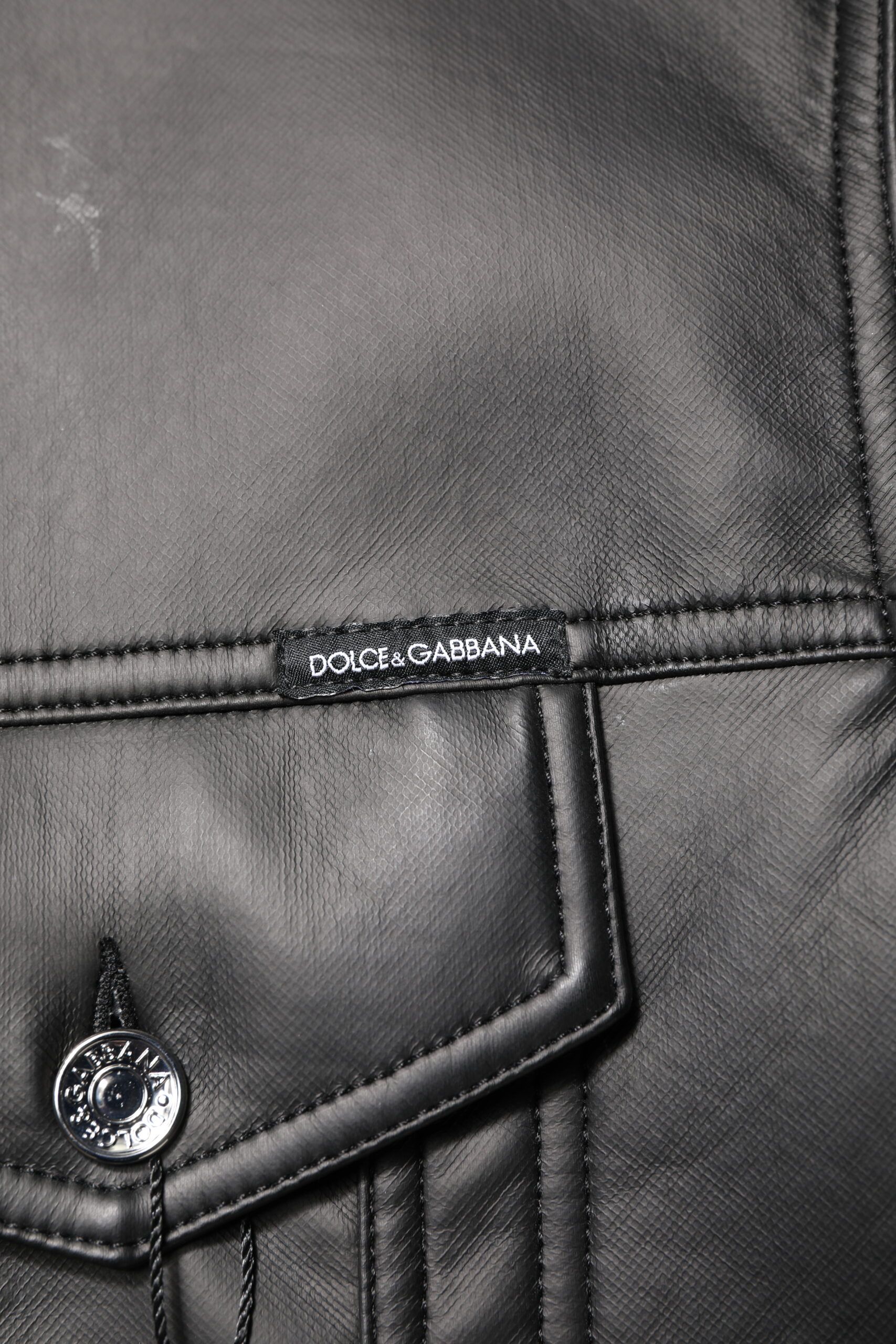 Polyester Button Down Biker Men's Jacket (Pre-Owned) - Dolce & Gabbana - Modalova