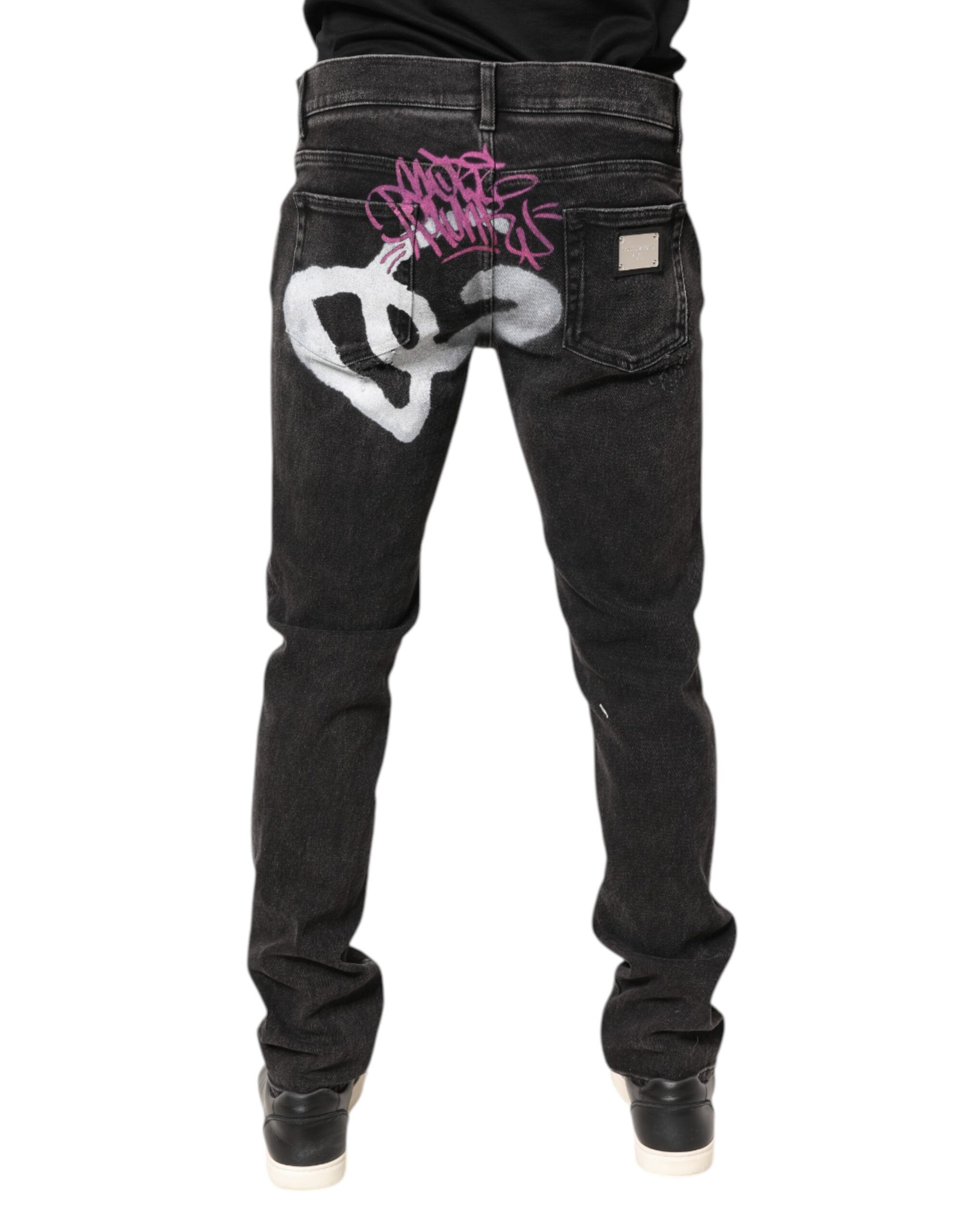 Washed Cotton Skinny Denim Men's Jeans - Dolce & Gabbana - Modalova