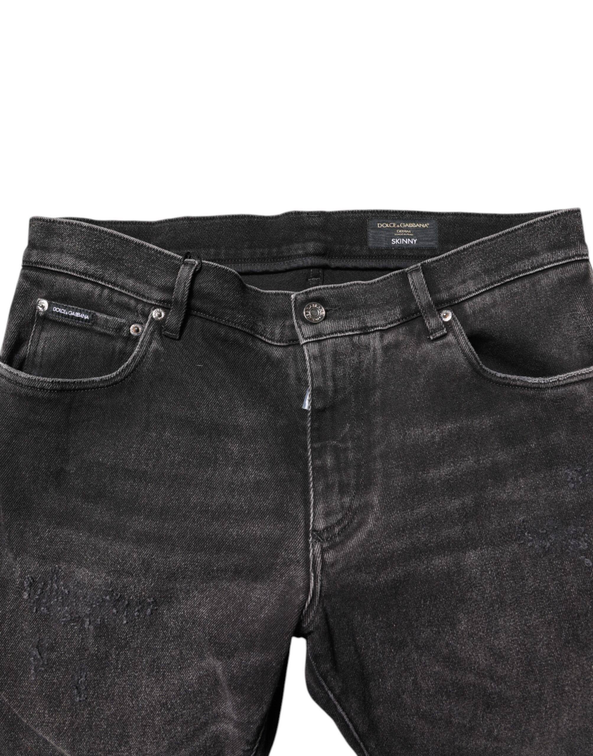 Washed Cotton Skinny Denim Men's Jeans - Dolce & Gabbana - Modalova