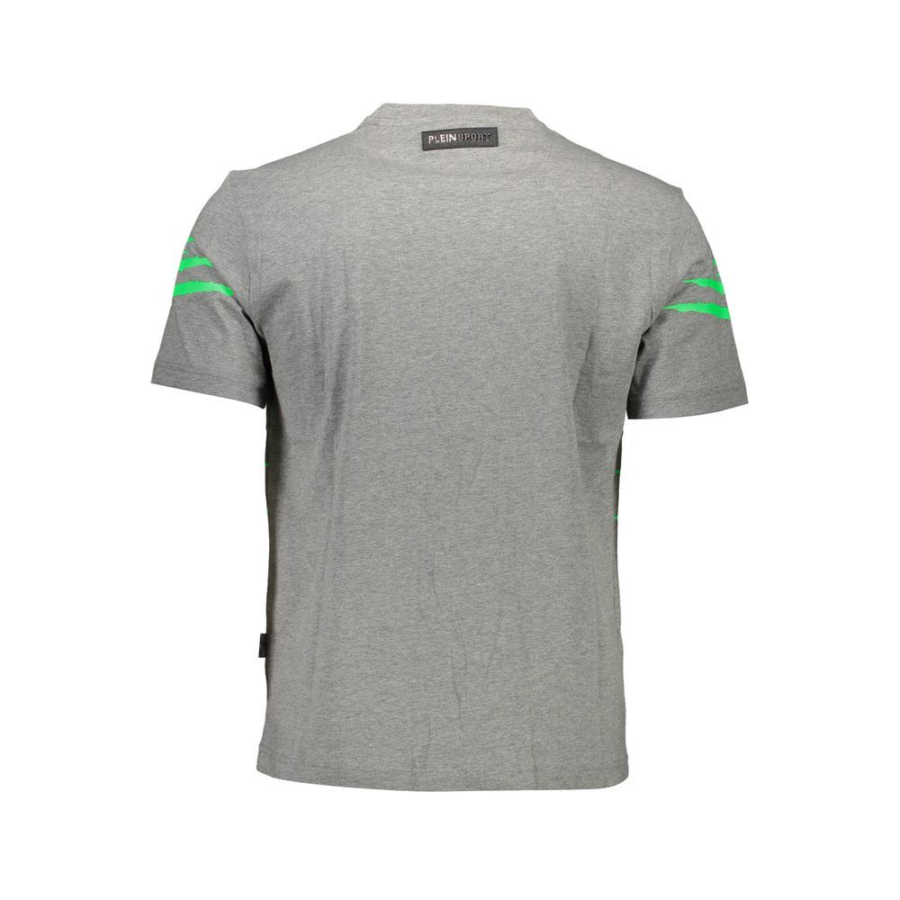 Grigio Cotton Men Men's T-Shirt - Plein Sport - Modalova