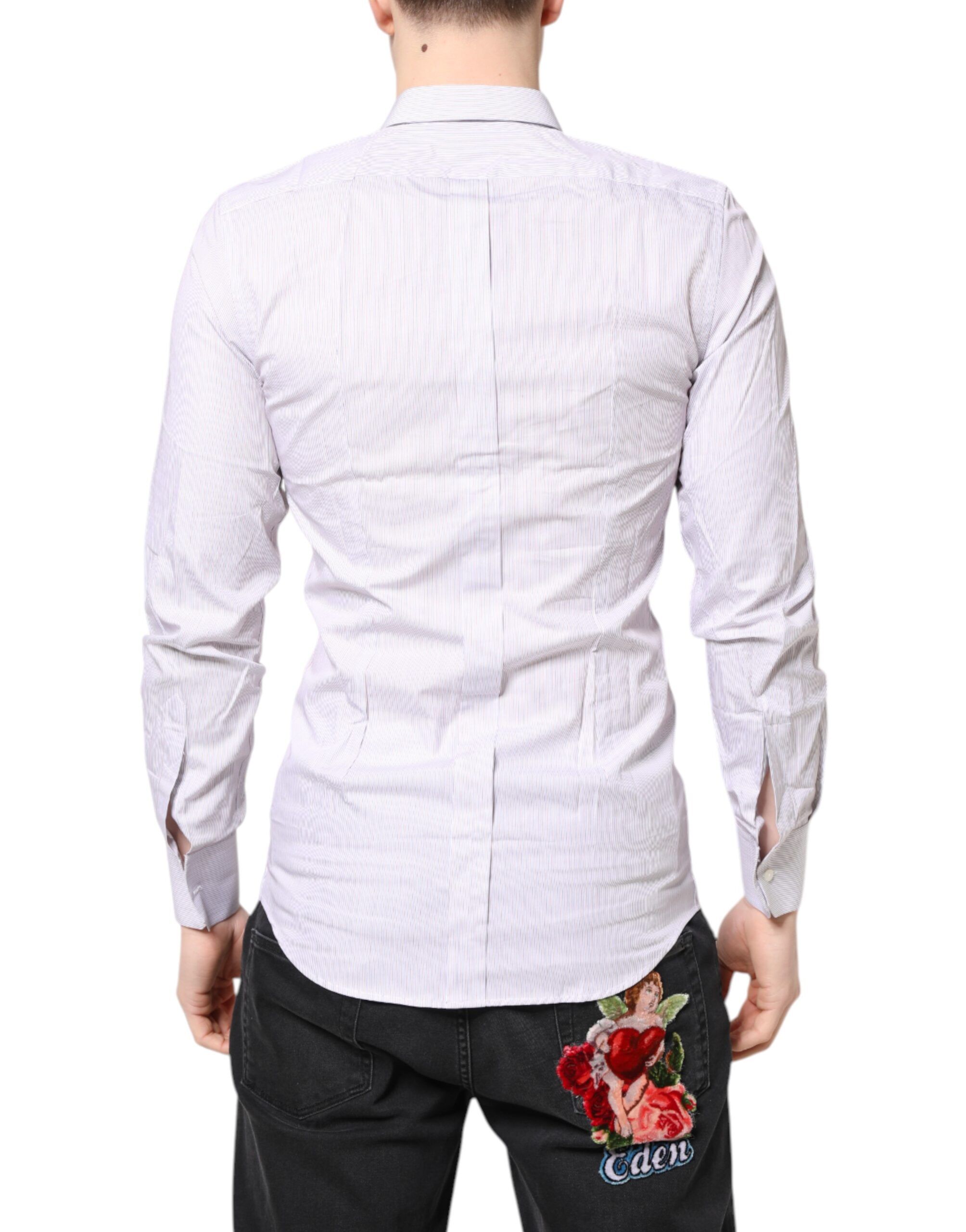Striped Cotton GOLD Long Sleeves Men's Shirt (Pre-Owned) - Dolce & Gabbana - Modalova