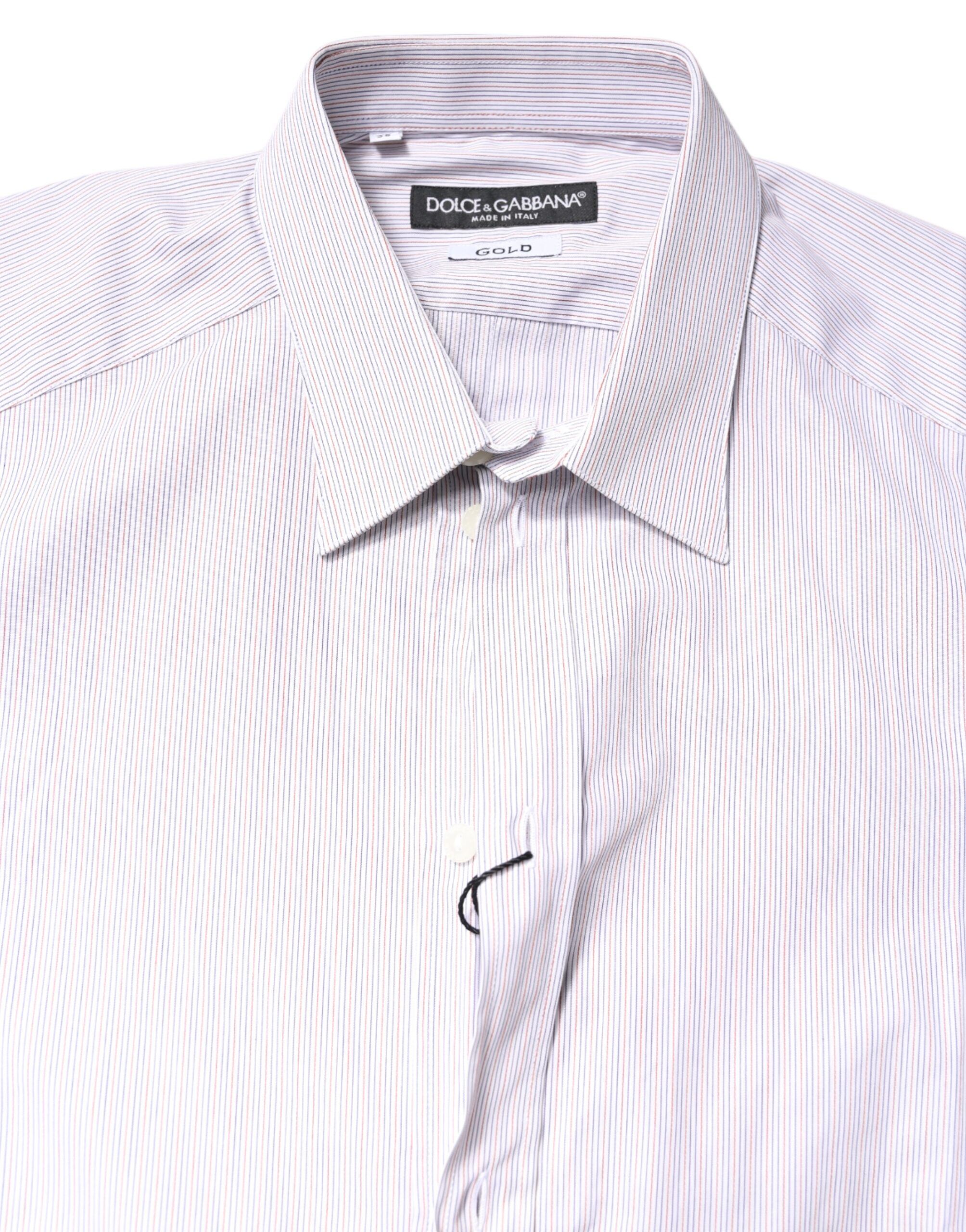 Striped Cotton GOLD Long Sleeves Men's Shirt (Pre-Owned) - Dolce & Gabbana - Modalova
