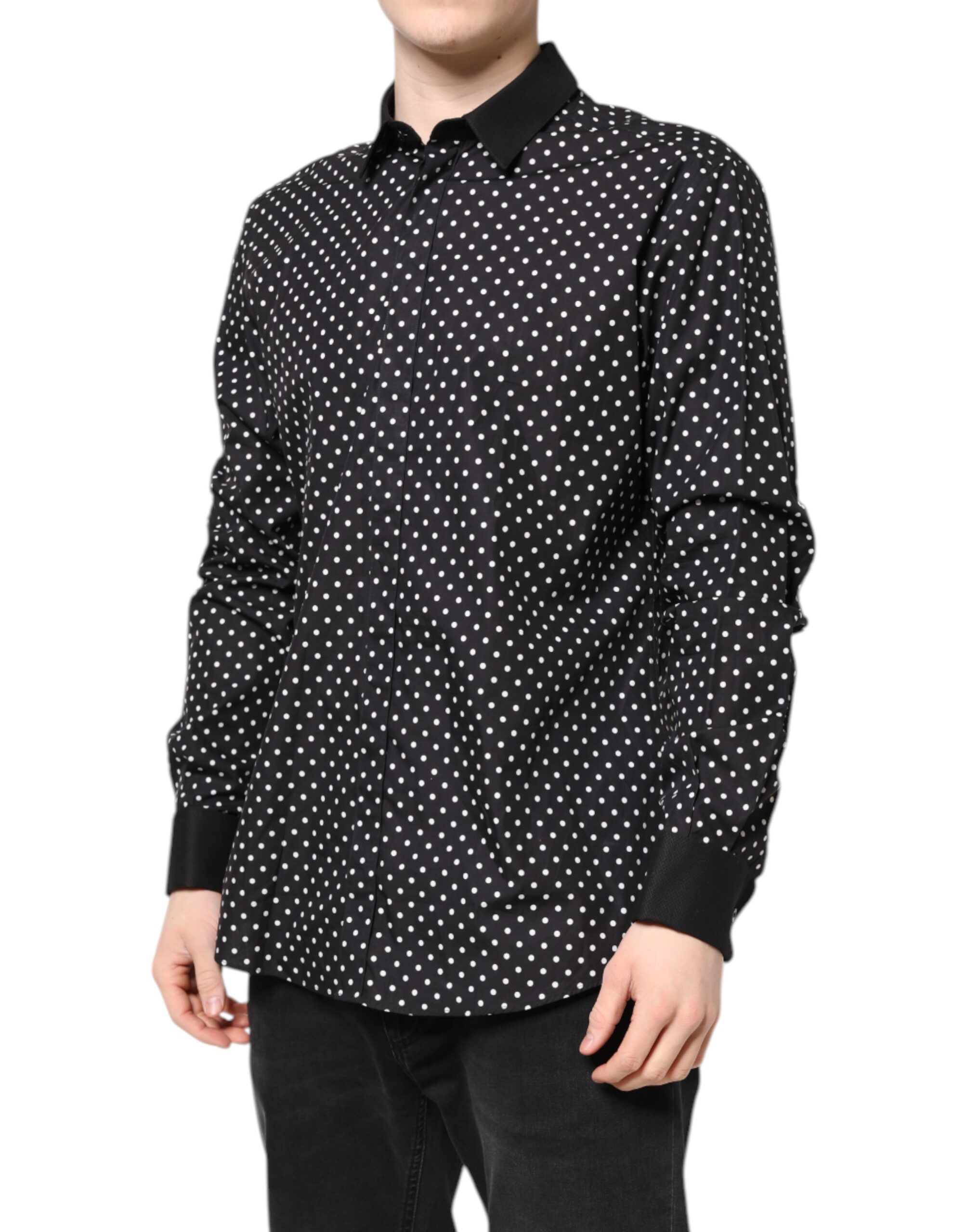 Polka Dot Cotton Formal Dress Men's Shirt - Dolce & Gabbana - Modalova