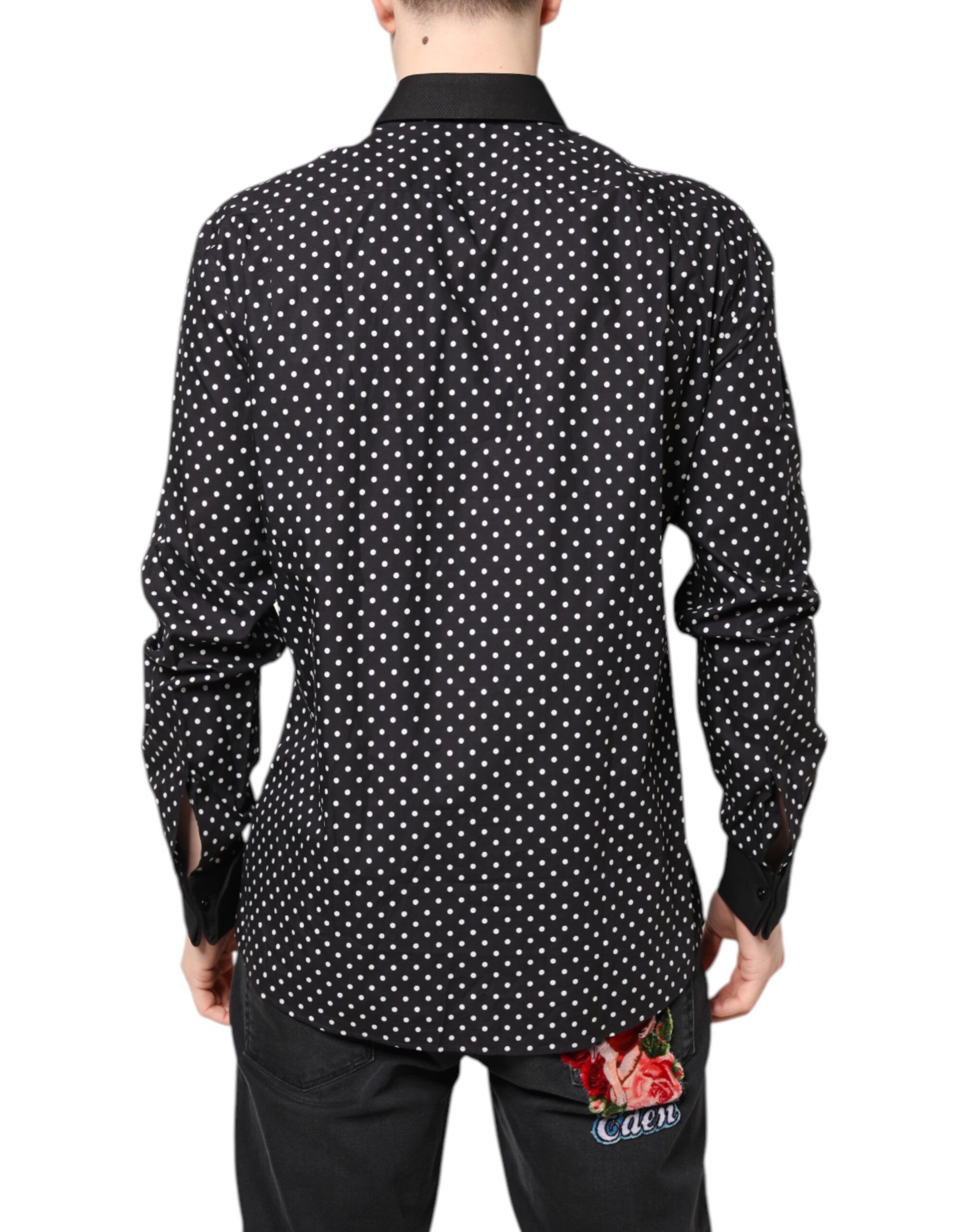 Polka Dot Cotton Formal Dress Men's Shirt - Dolce & Gabbana - Modalova