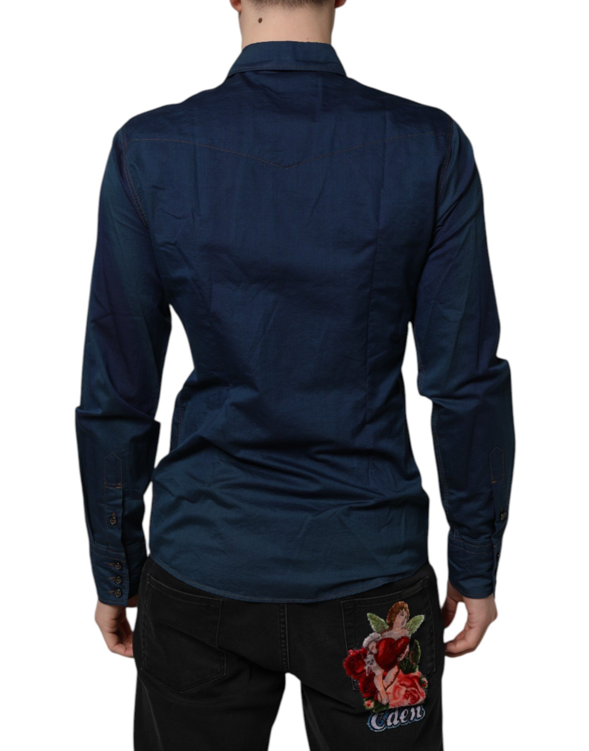 Cotton GOLD Long Sleeves Casual Men's Shirt (Pre-Owned) - Dolce & Gabbana - Modalova