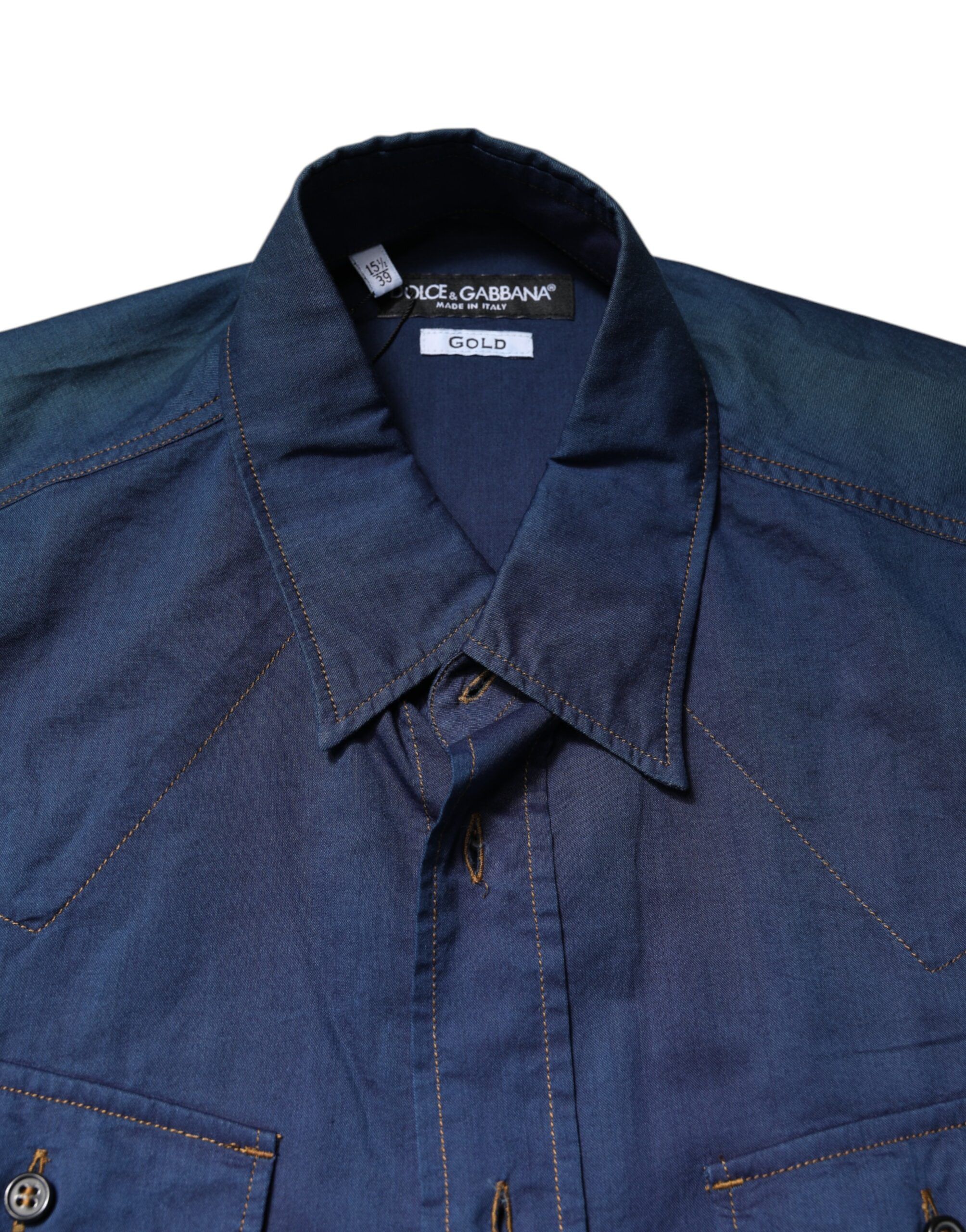 Cotton GOLD Long Sleeves Casual Men's Shirt (Pre-Owned) - Dolce & Gabbana - Modalova