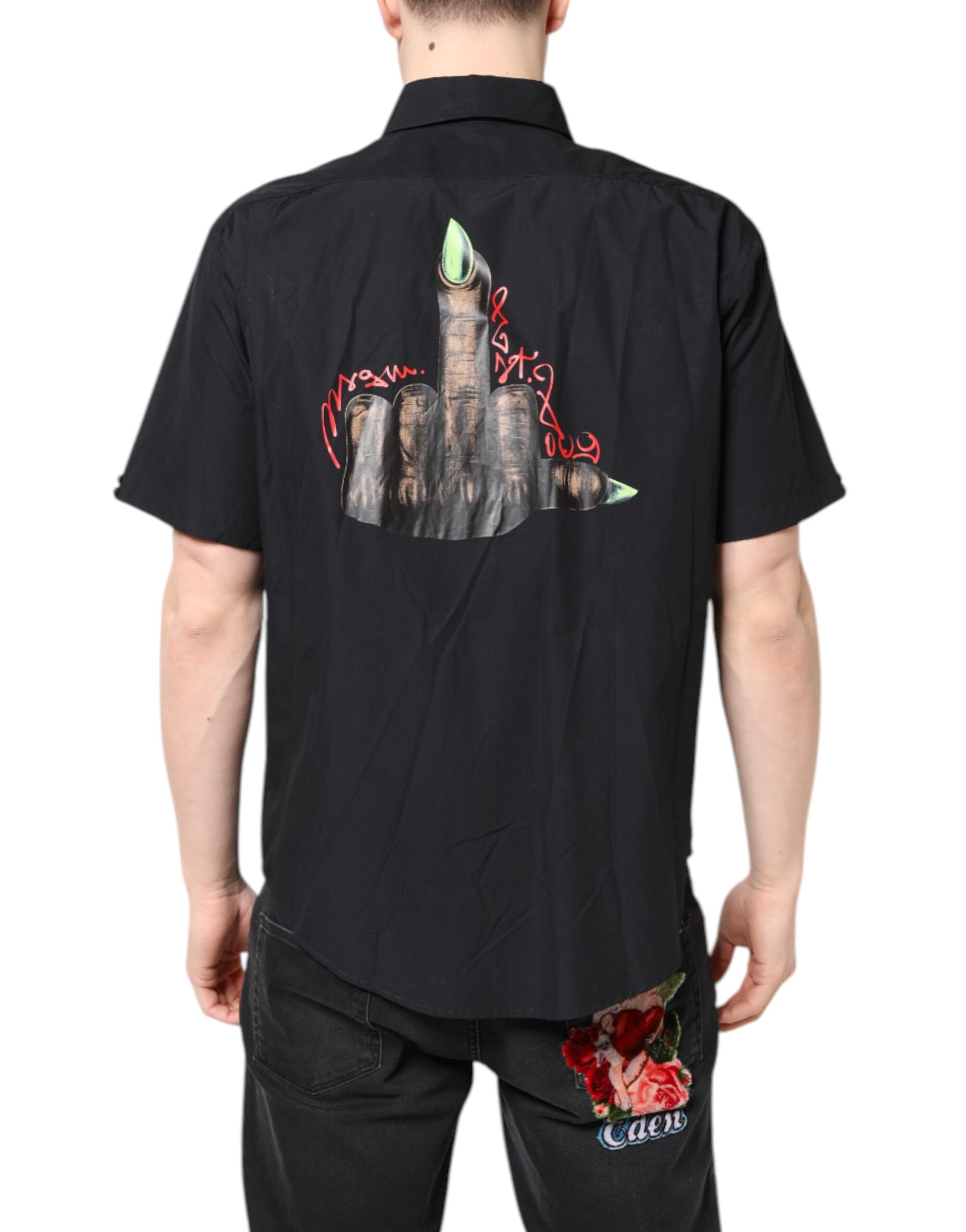 Printed Short Sleeves Collared Men Casual Men's Shirt - MSGM - Modalova