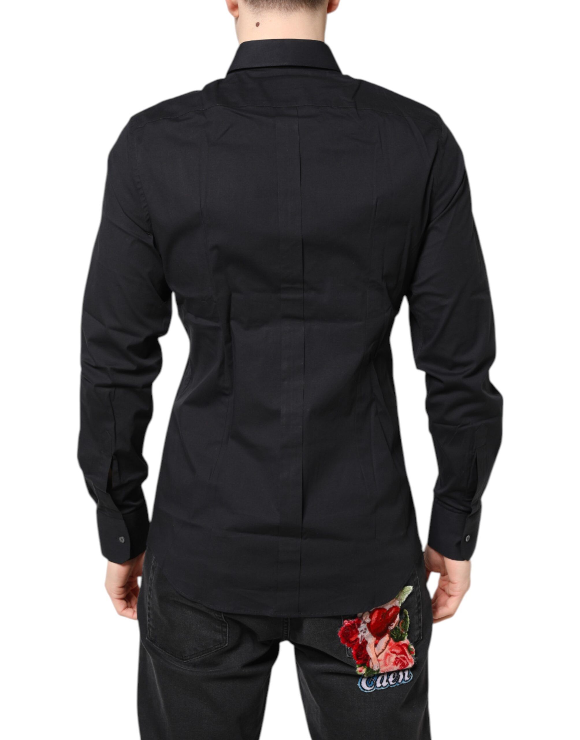 GOLD Cotton Long Sleeves Dress Men's Shirt (Pre-Owned) - Dolce & Gabbana - Modalova