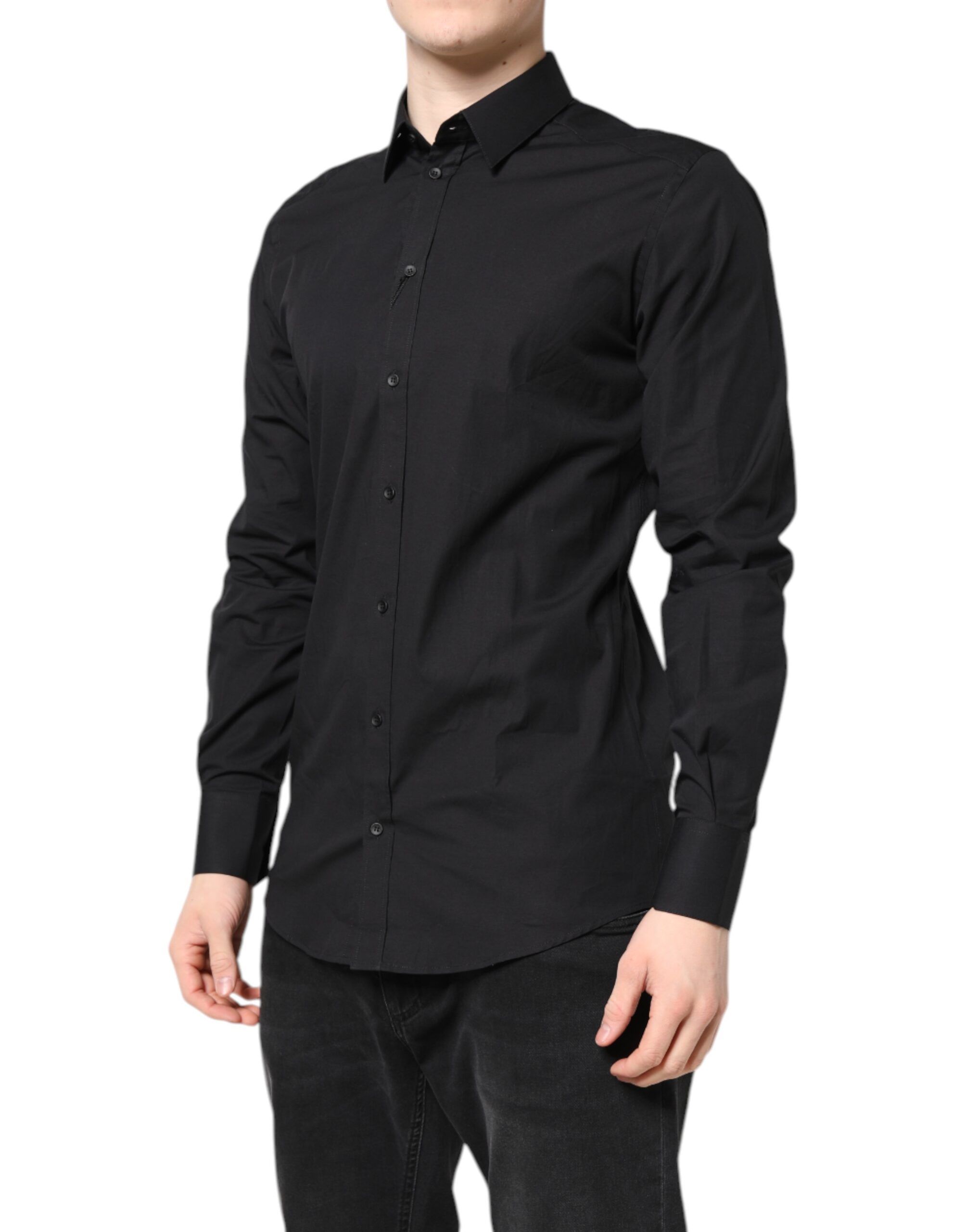 GOLD Cotton Dress Formal Men's Shirt - Dolce & Gabbana - Modalova