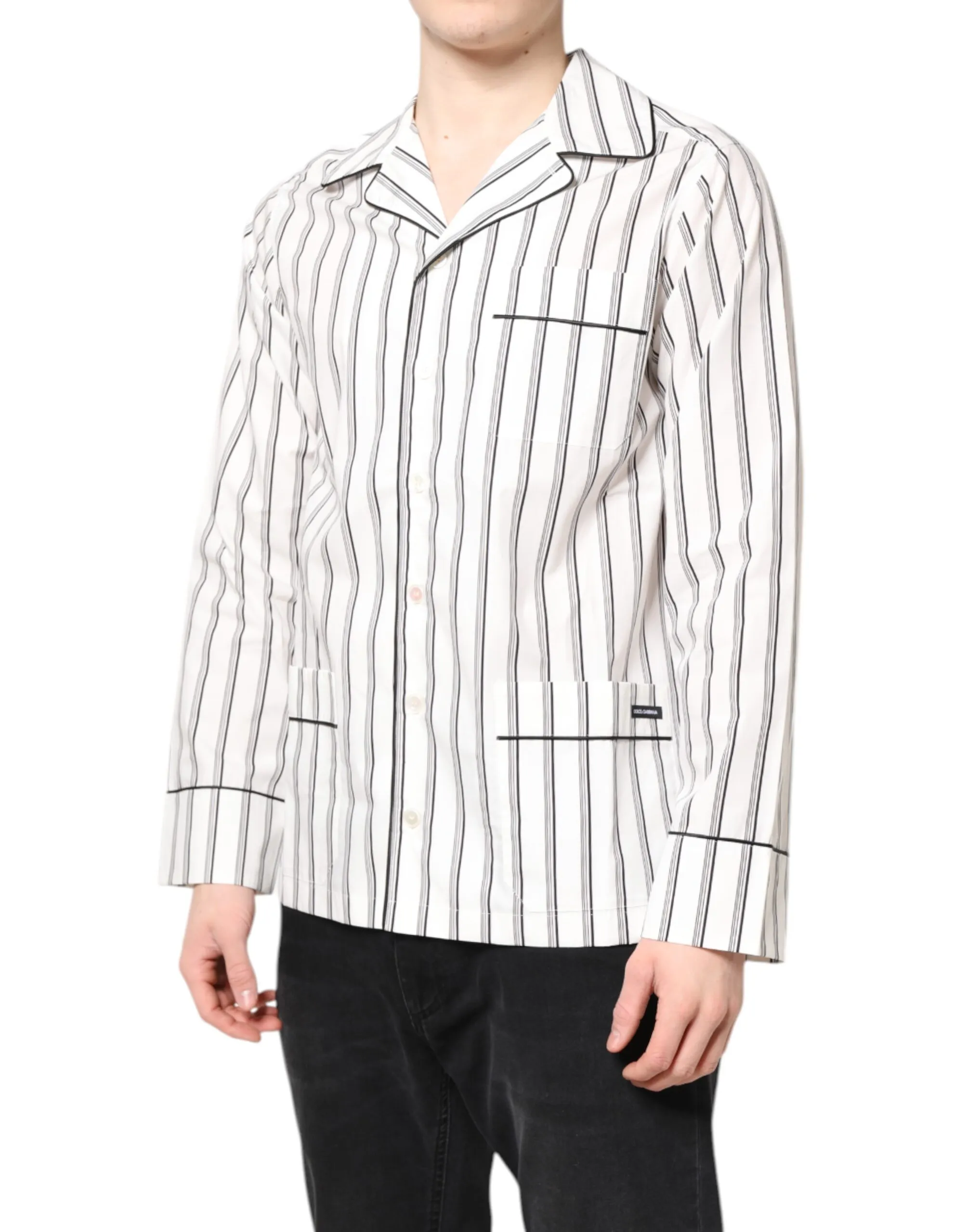 Stripes Lounge Pajama Sleepwear Men's Shirt - Dolce & Gabbana - Modalova