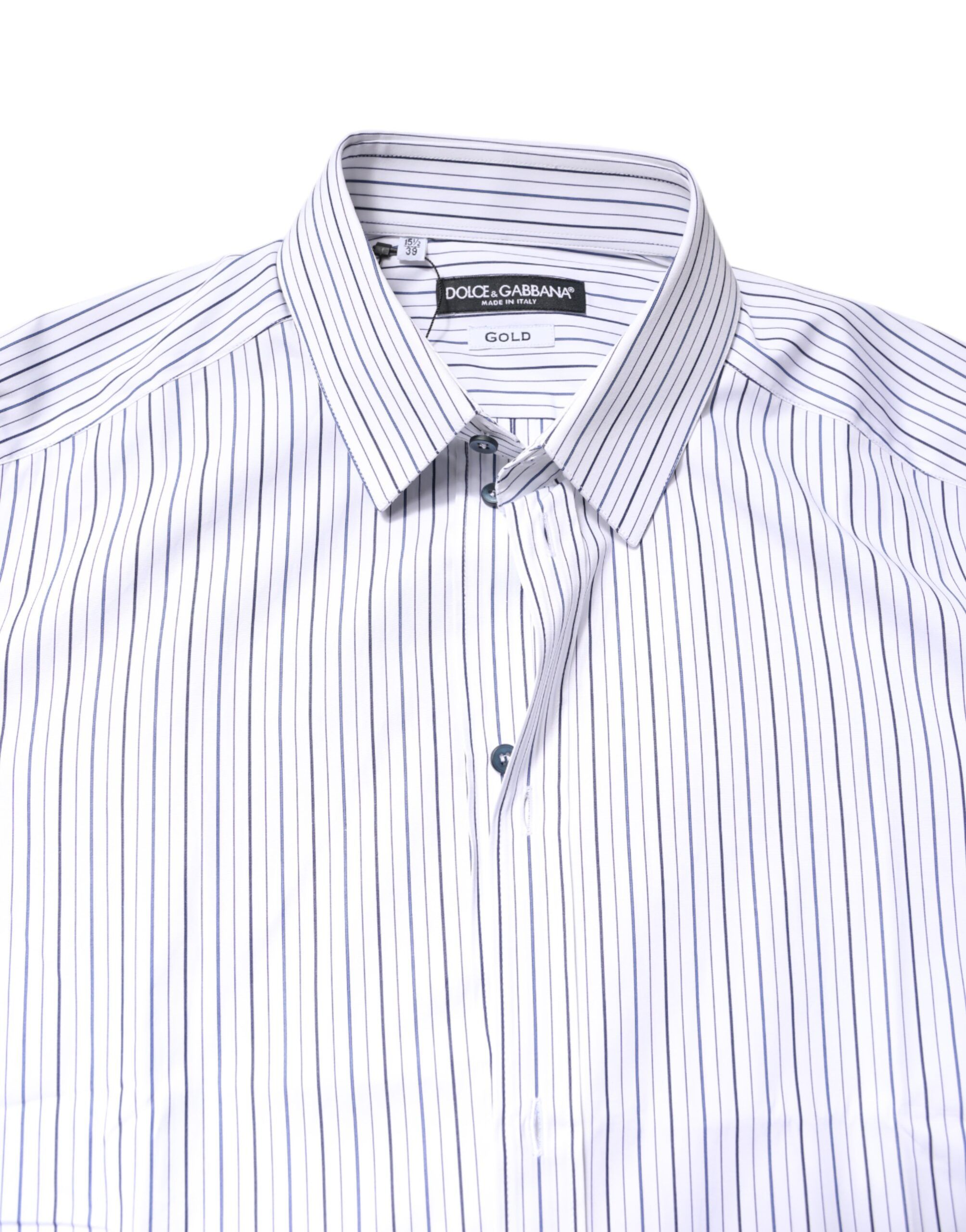 Stripes GOLD Cotton Formal Men's Shirt - Dolce & Gabbana - Modalova