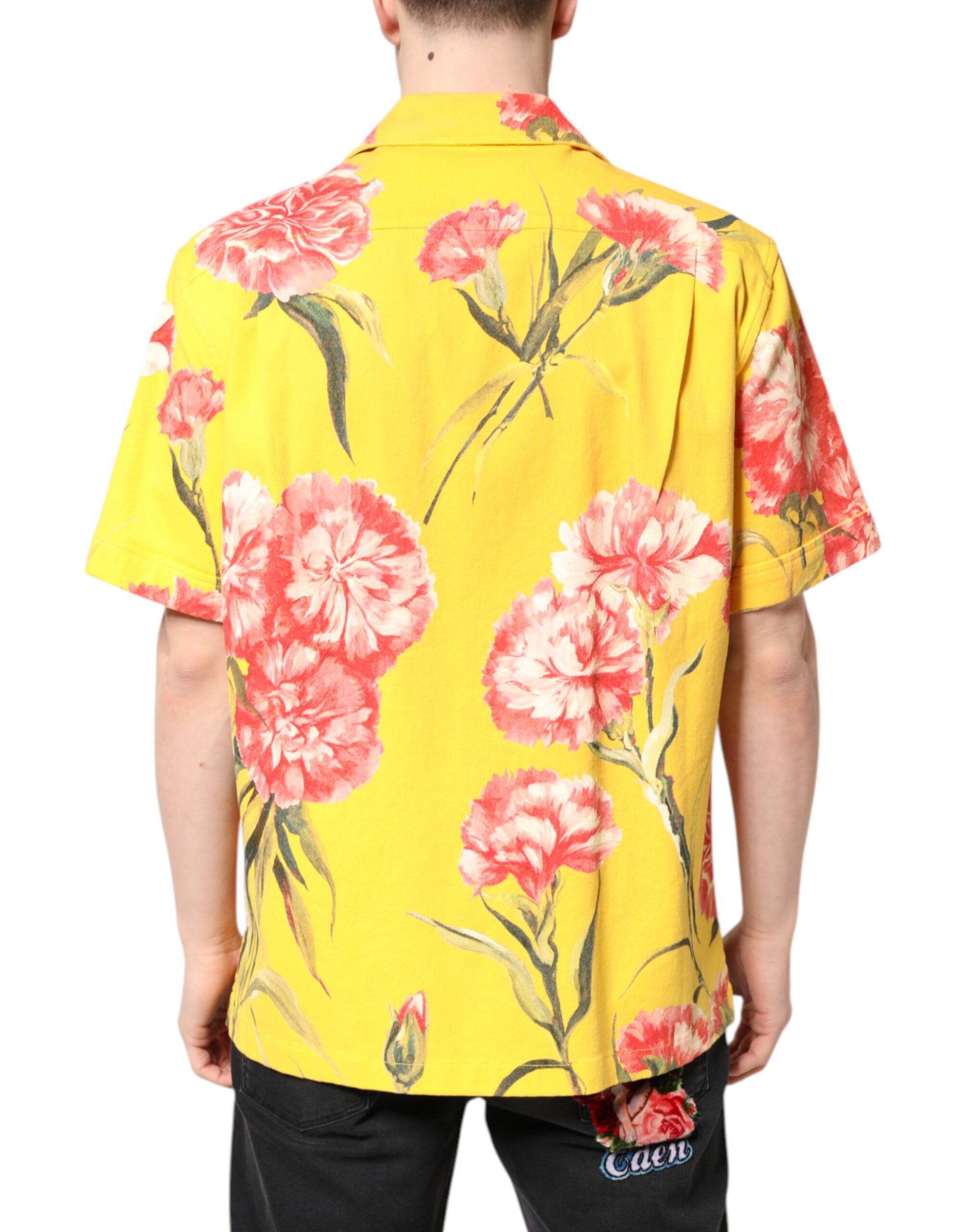 Floral Men Button Down Casual Men's Shirt - Dolce & Gabbana - Modalova
