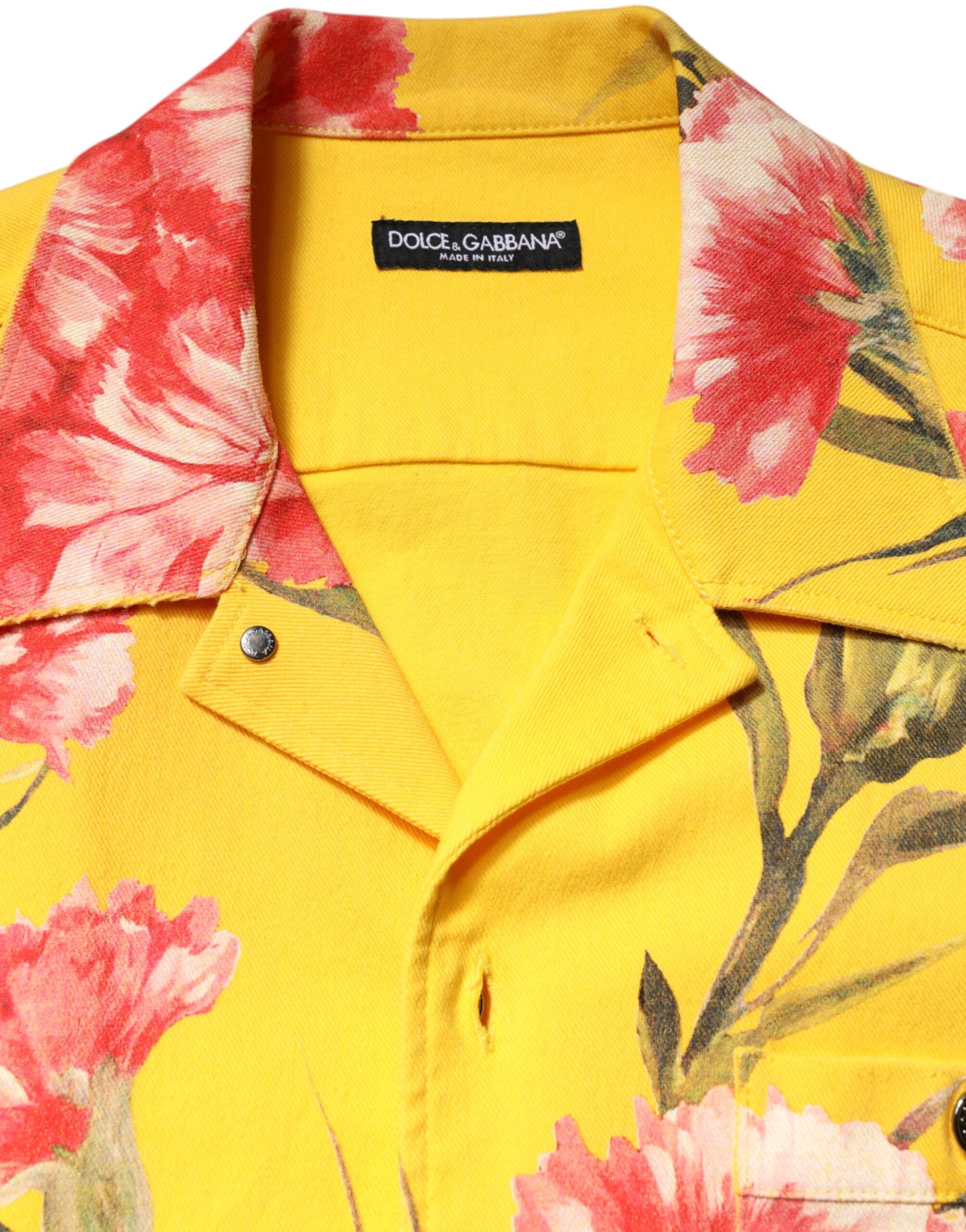 Floral Men Button Down Casual Men's Shirt - Dolce & Gabbana - Modalova