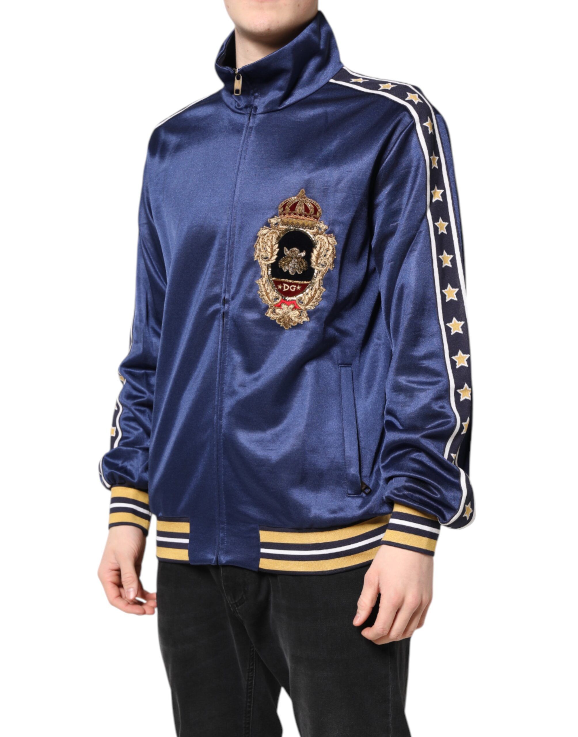 Nylon Logo Patch Men Bomber Men's Sweater (Pre-Owned) - Dolce & Gabbana - Modalova