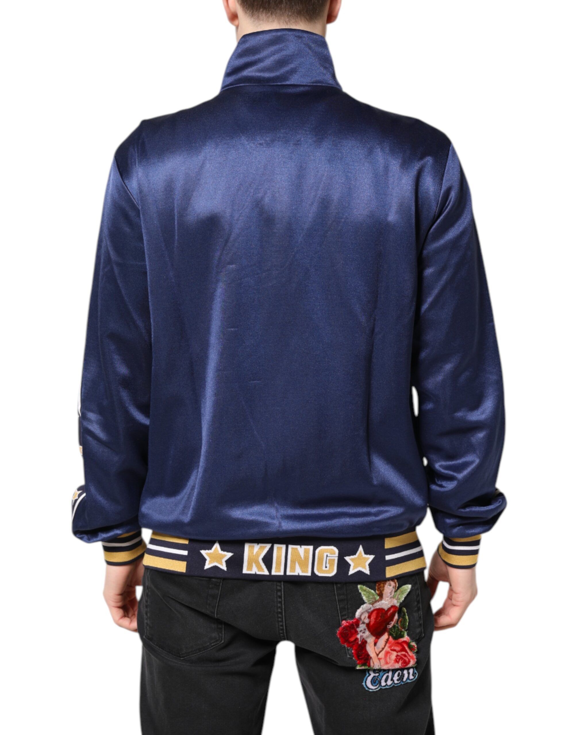 Nylon Logo Patch Men Bomber Men's Sweater (Pre-Owned) - Dolce & Gabbana - Modalova