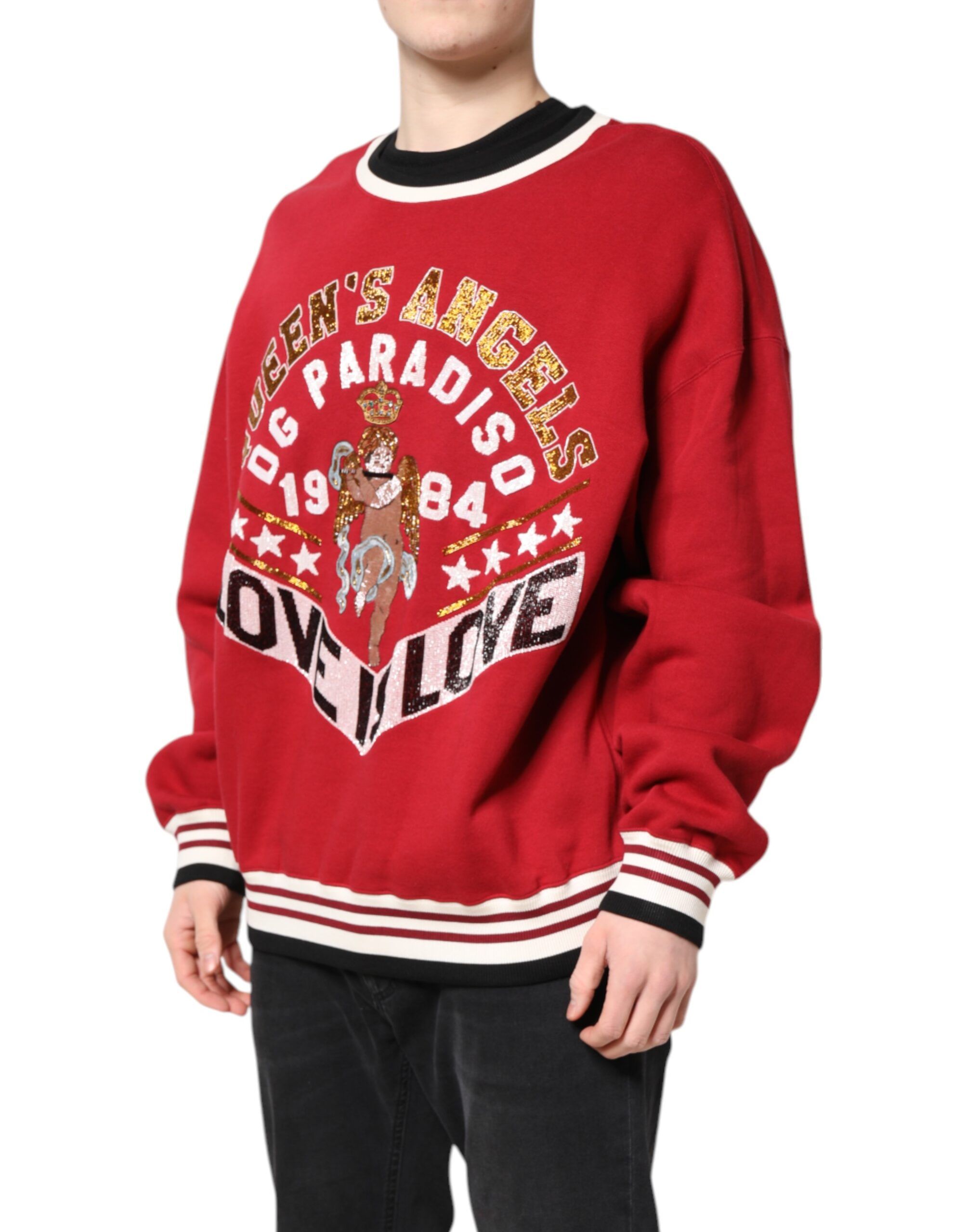 Sequin Knit Pullover Sweatshirt Men's Sweater - Dolce & Gabbana - Modalova