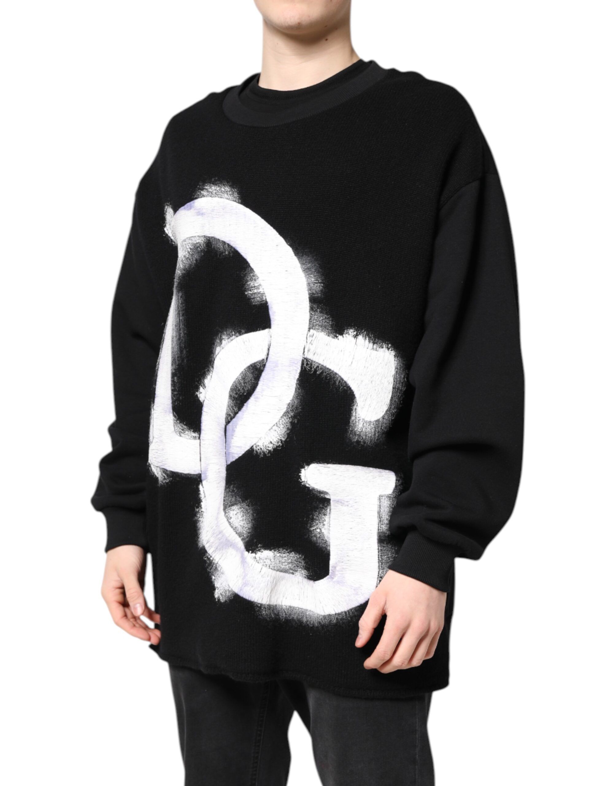 Cotton Logo Print Men Pullover Men's Sweater - Dolce & Gabbana - Modalova